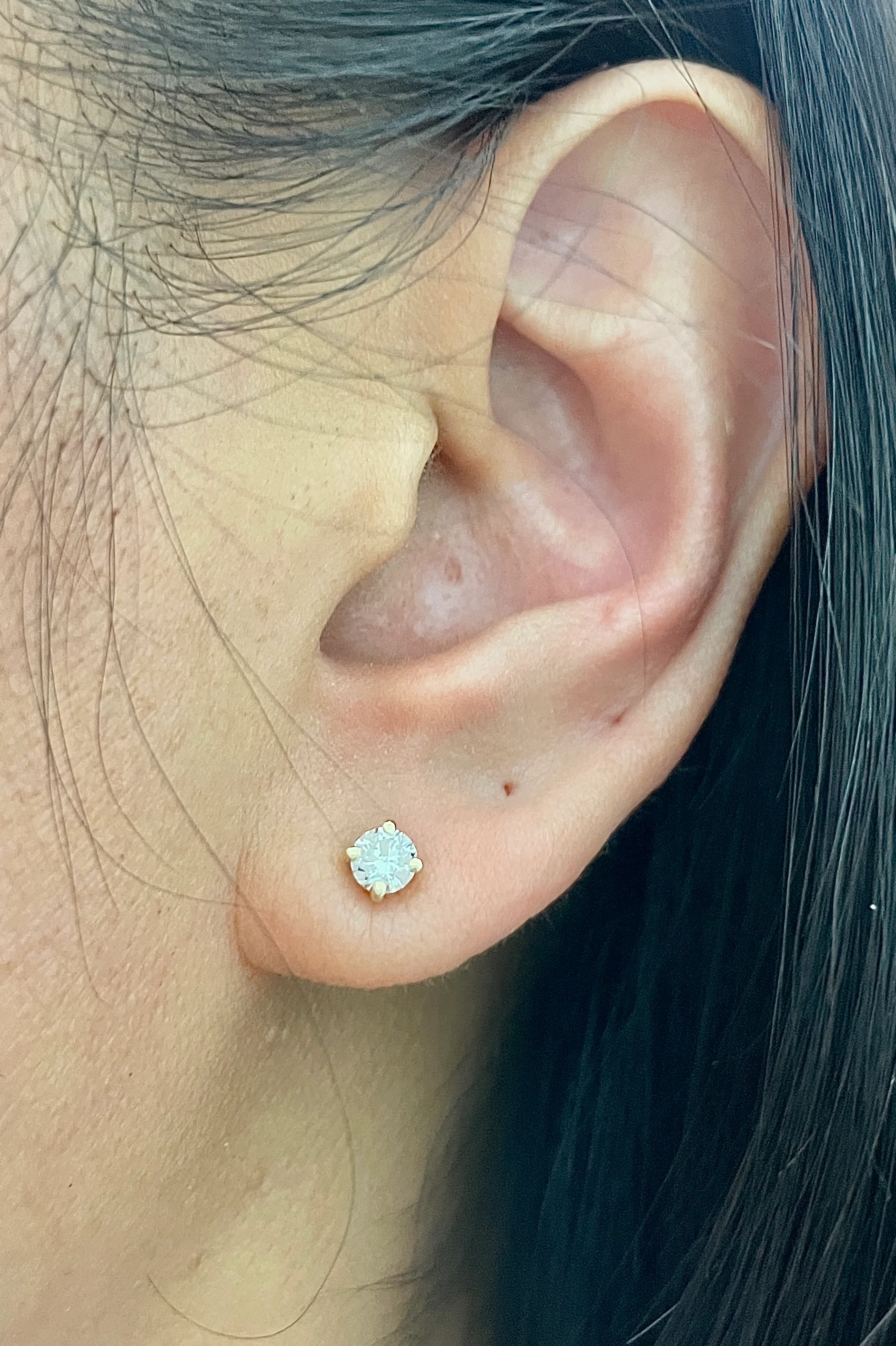 0.53 Carat Natural Diamond Studs - Image 2