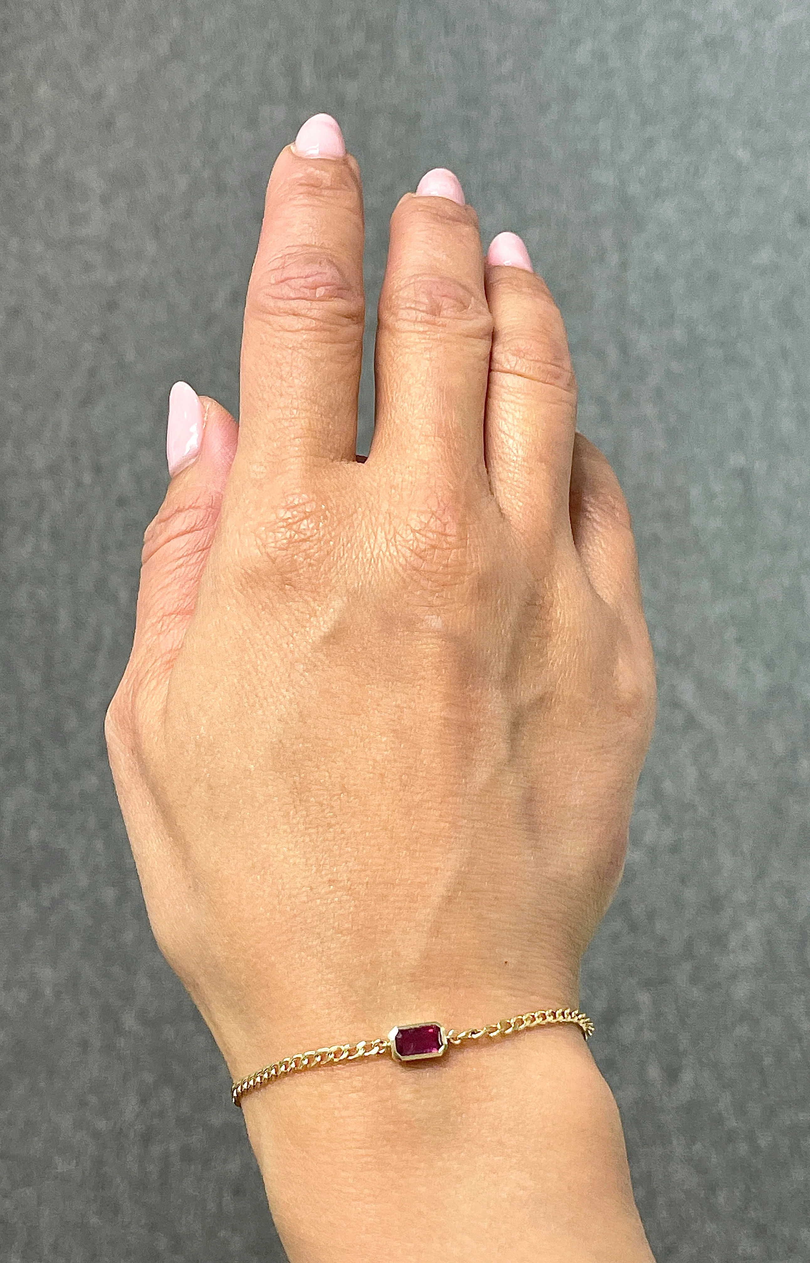 0.54 Carat Ruby Bezel Bracelet - Image 2