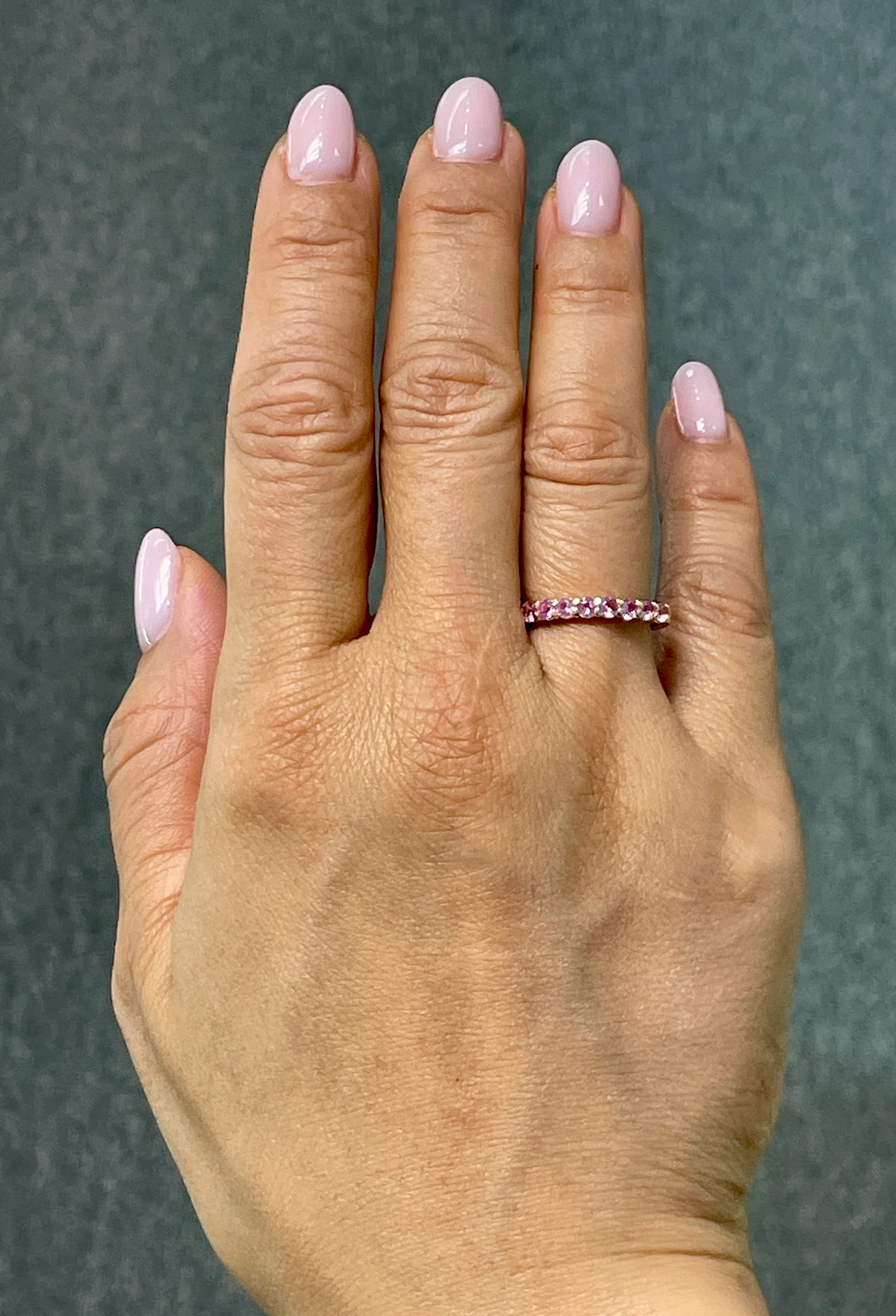 0.81 Carat Pink Sapphire Ring - Image 2