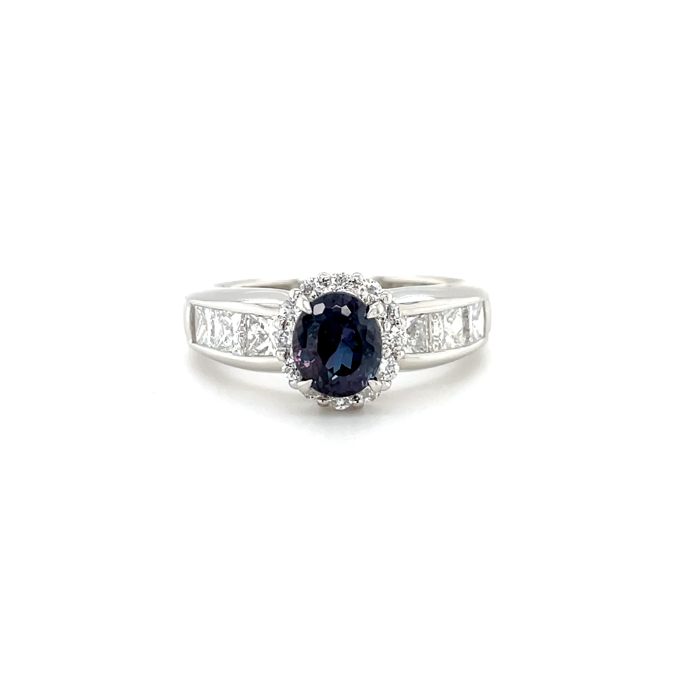 1.04 Carat Alexandrite and Diamond Ring - Brazil - GIA - Image 2