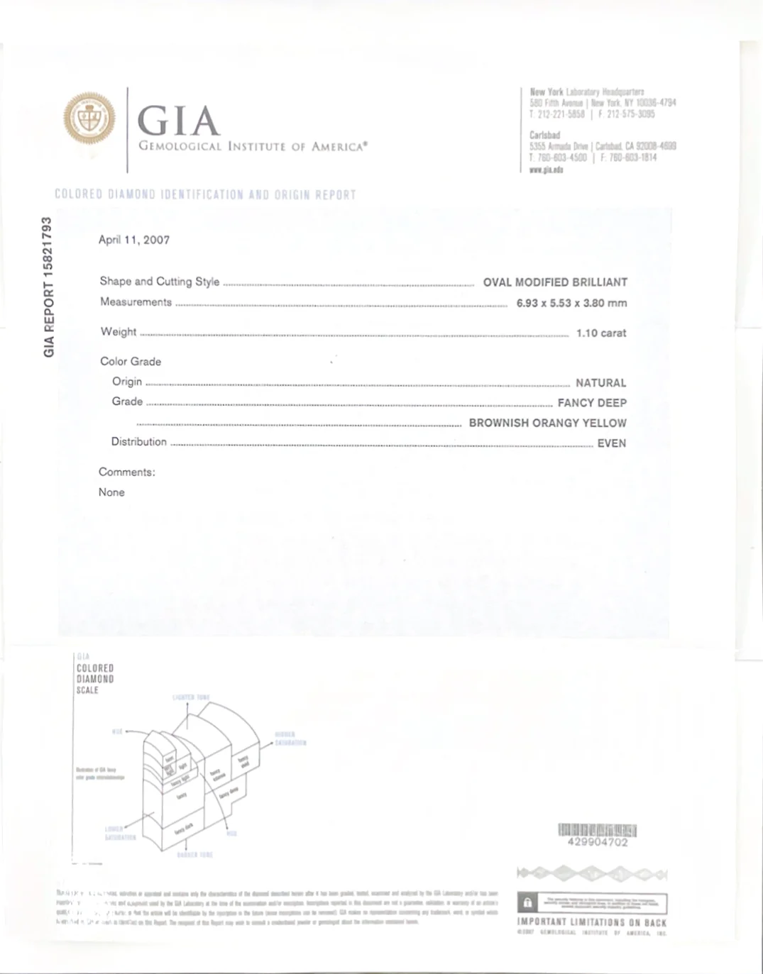 1.10 Carat Fancy Deep Brownish Orangy Yellow Diamond and Diamond Ring - GIA - Image 3