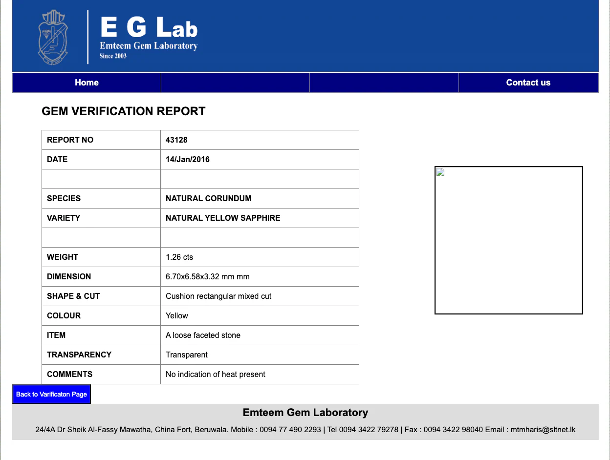 1.26 Carat No Heat Yellow Sapphire - EGL - Image 4