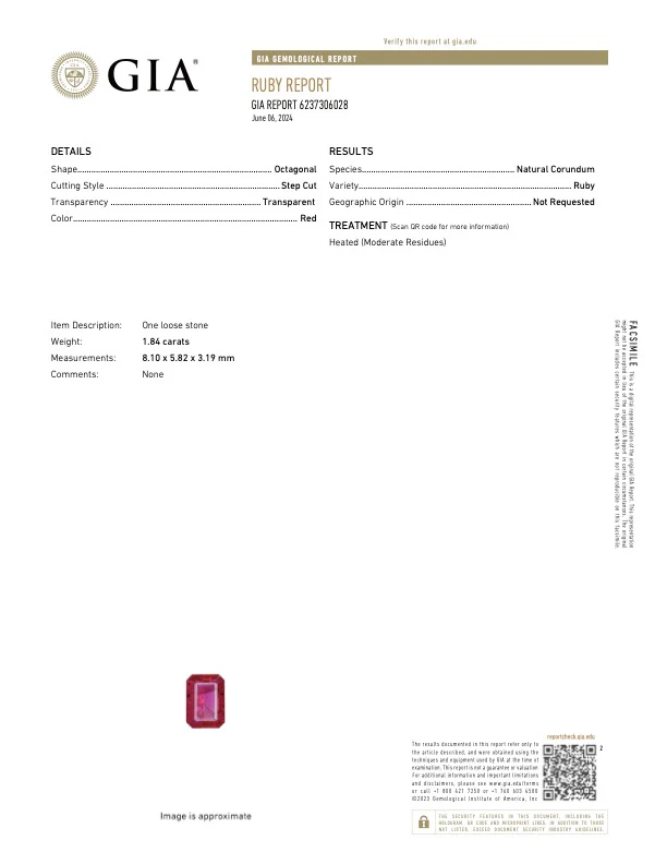 1.84 Carat Ruby - GIA - Image 4