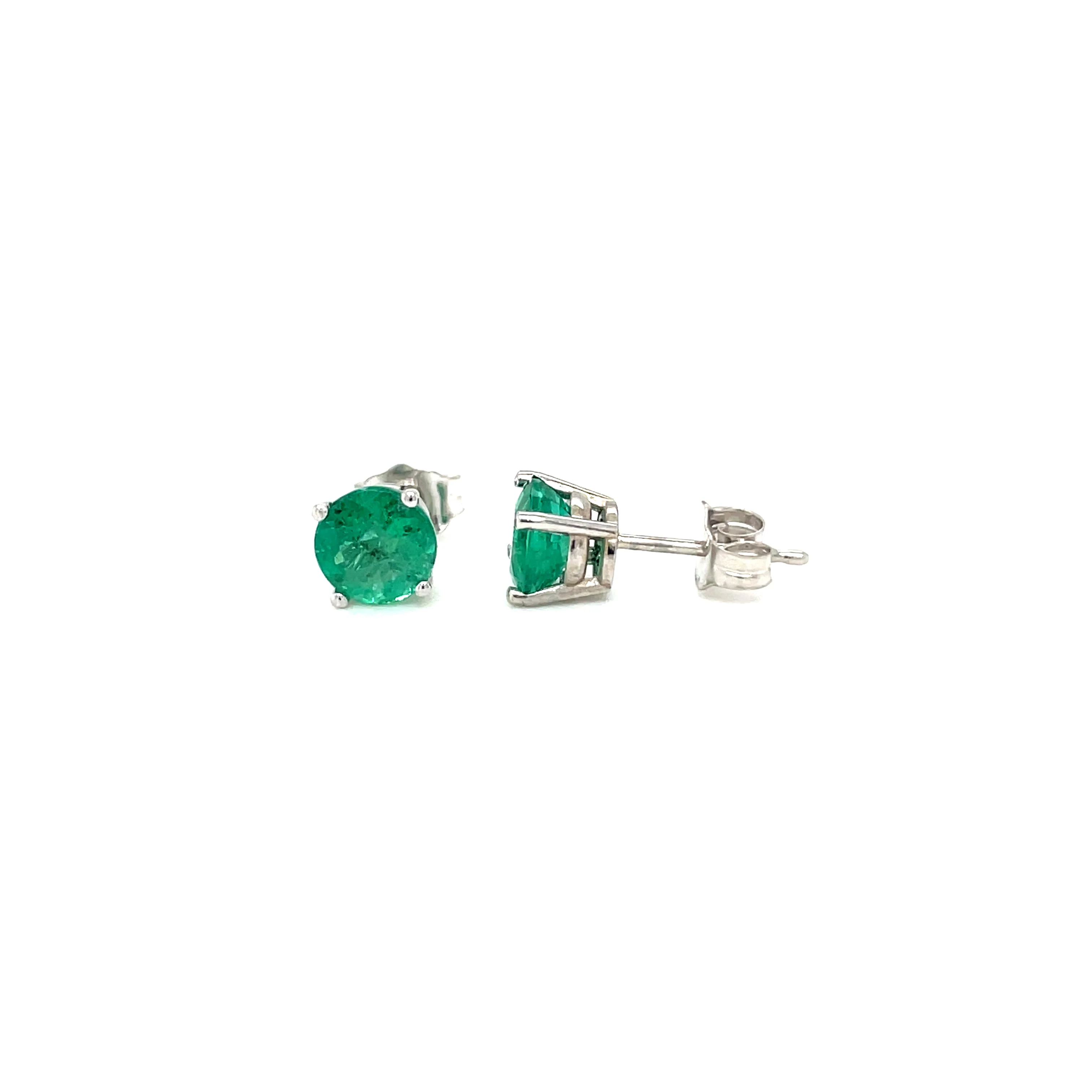 1.31 Carat Emerald Studs - Image 3