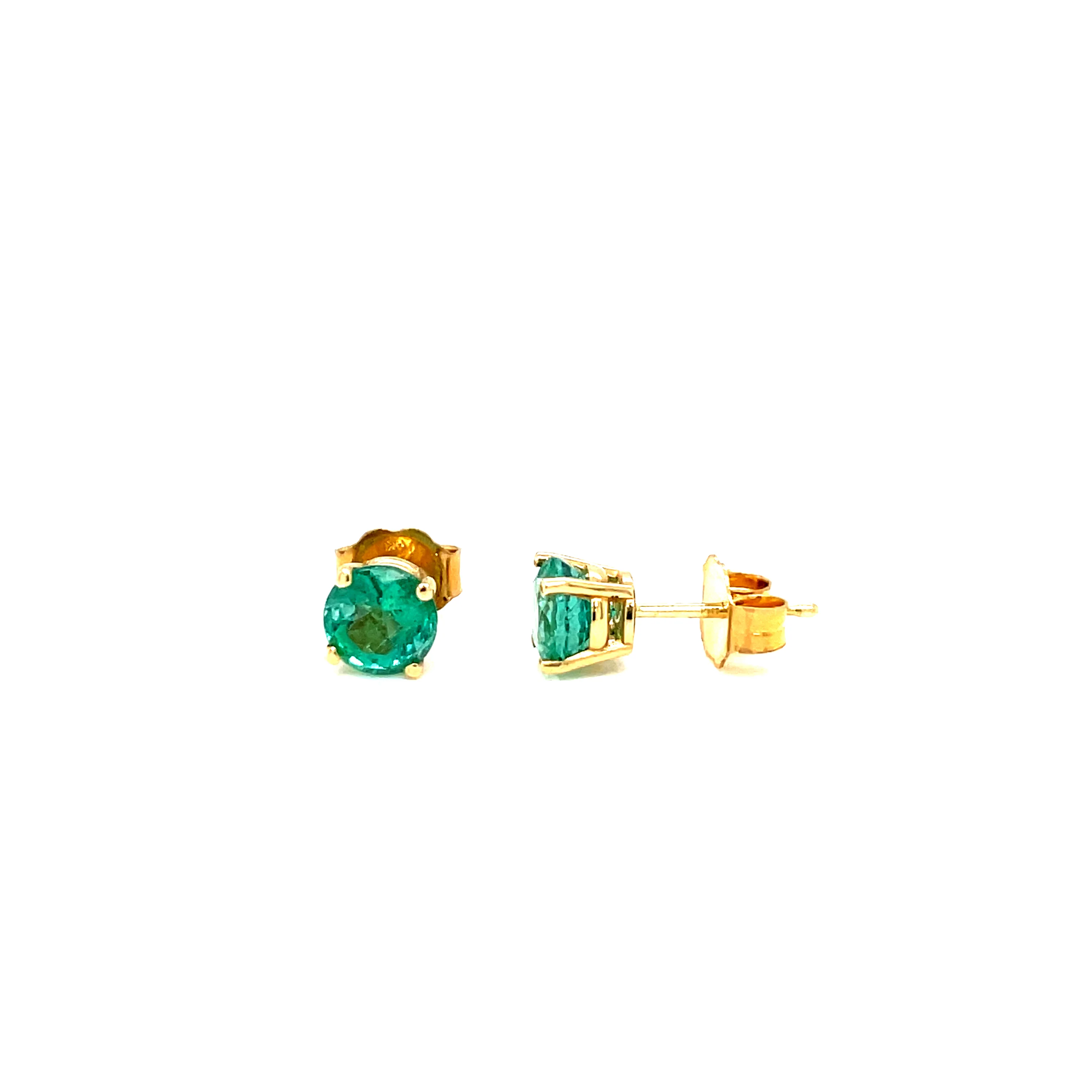 1.41 Carat Emerald Studs - Image 3