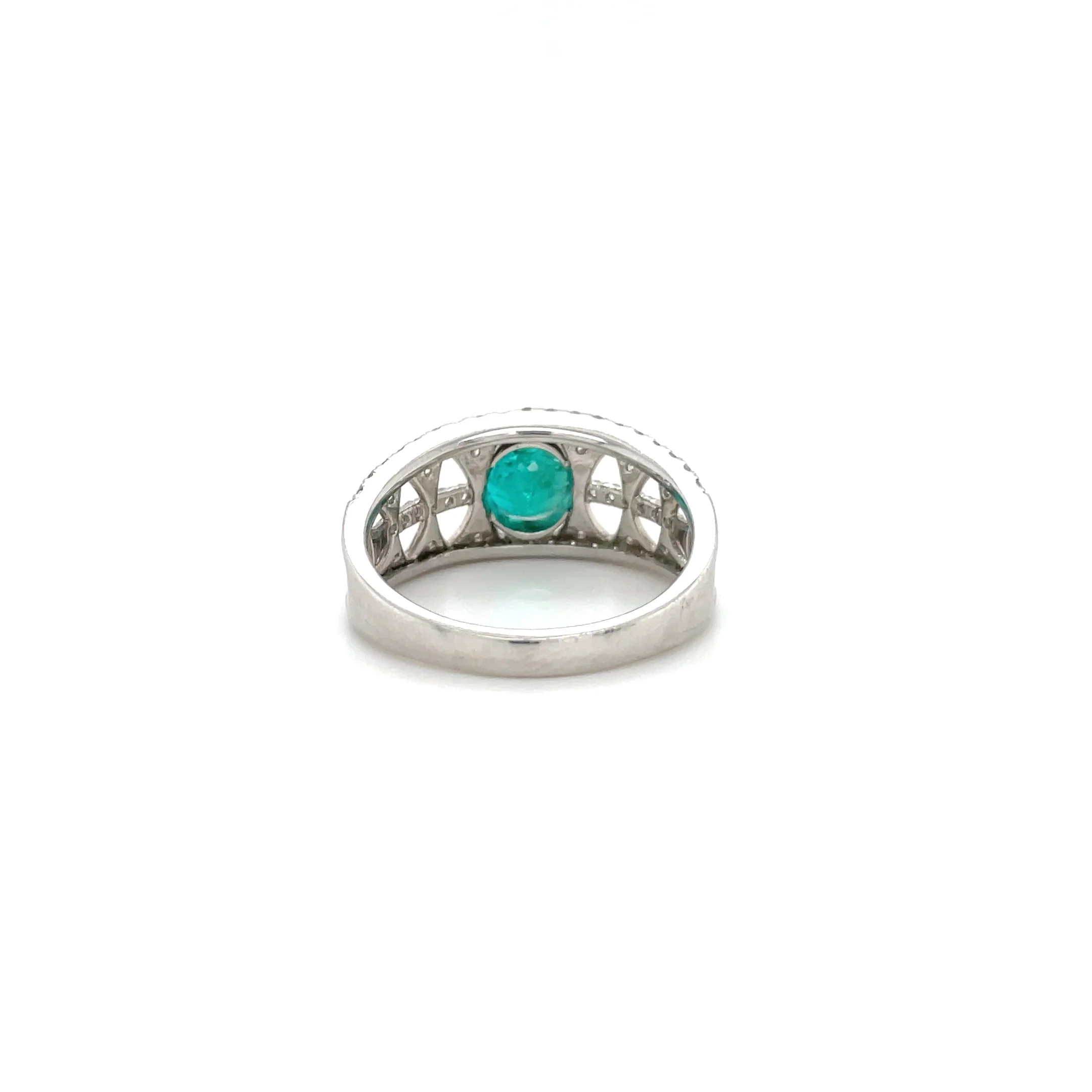 1.49 Carat Brazilian Paraiba Tourmaline and Diamond Ring - GIA - Image 3