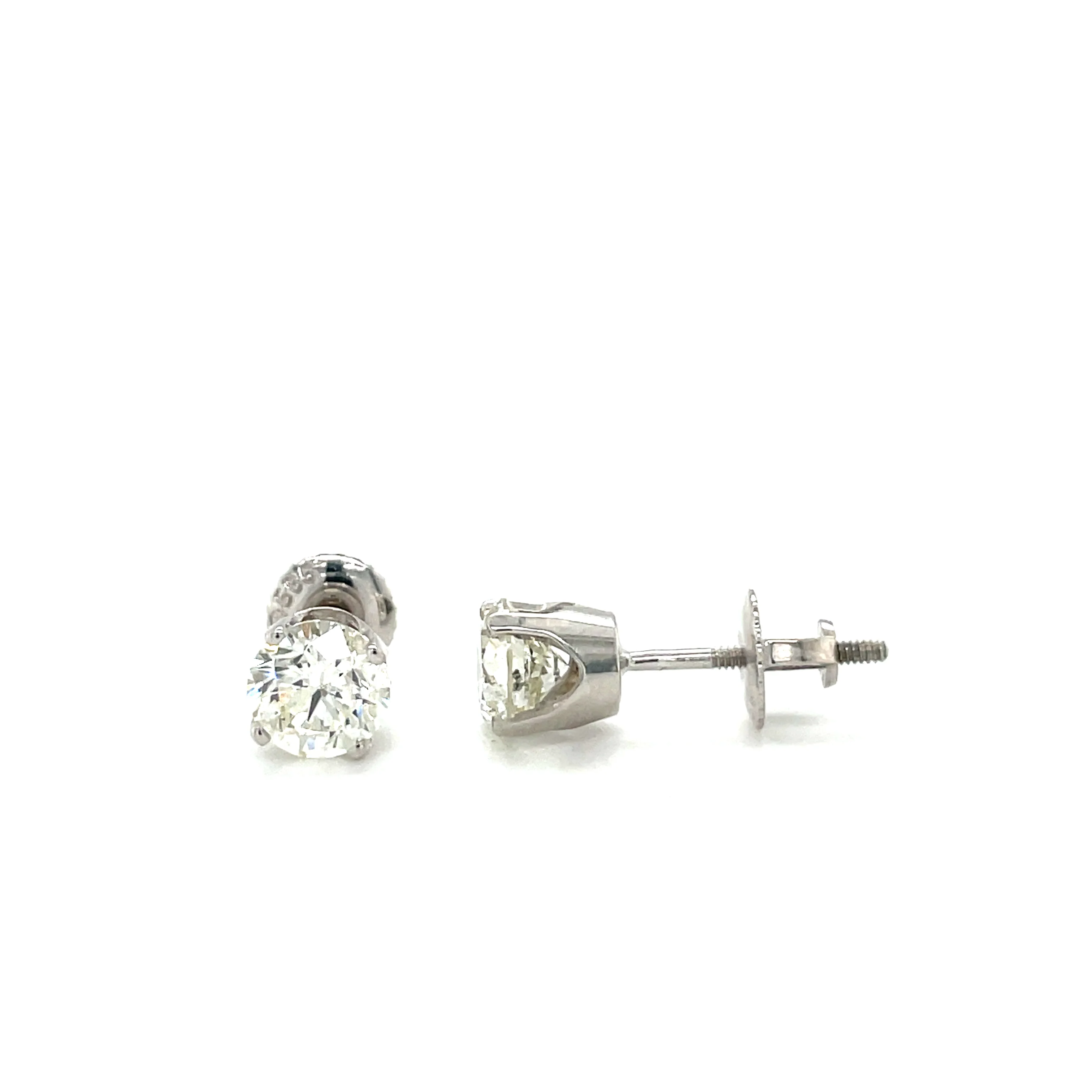 1.50 Carat Natural Diamond Studs - Image 3