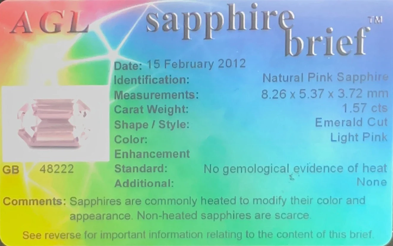 1.57 Carat No Heat Sapphire - AGL - Image 4