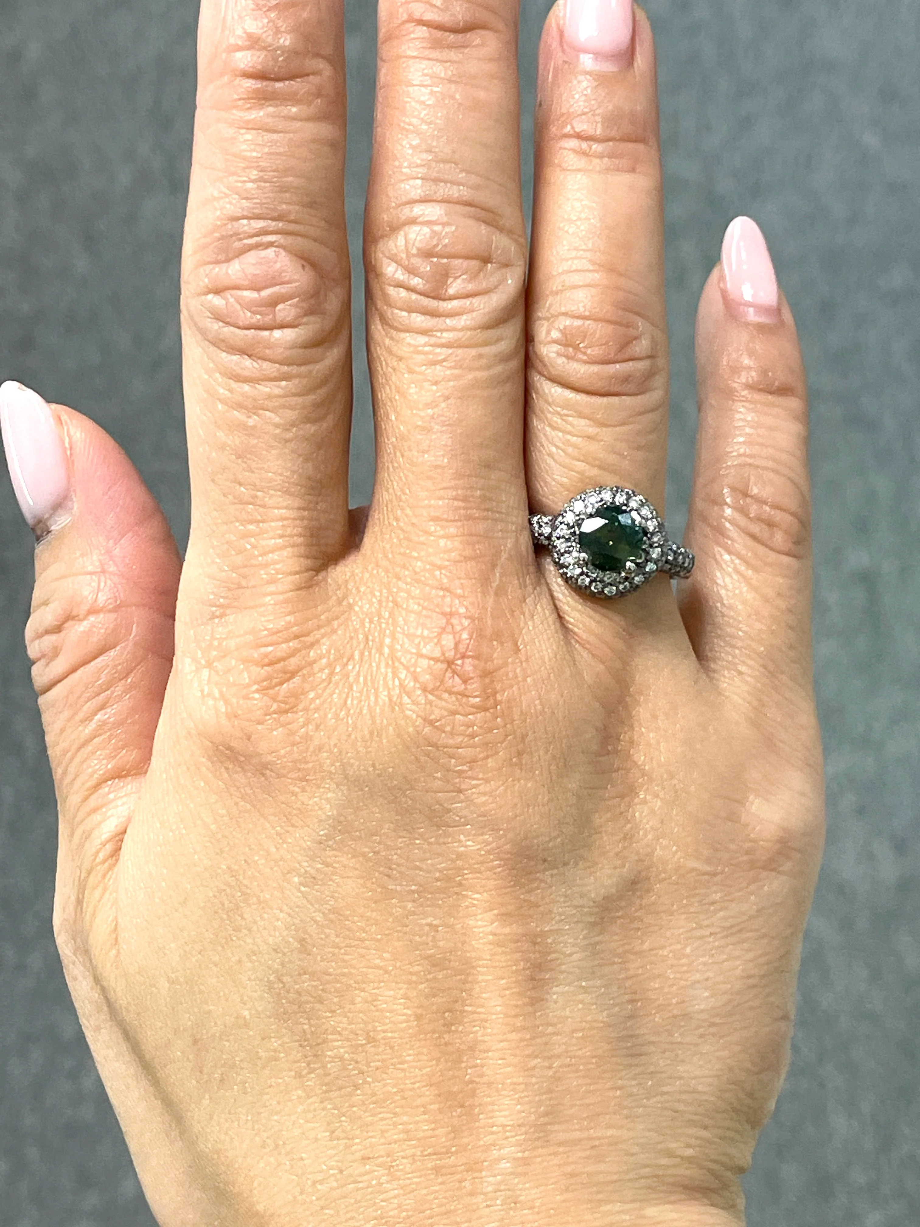 1.65 Carat Sapphire and Diamond Ring - Image 2