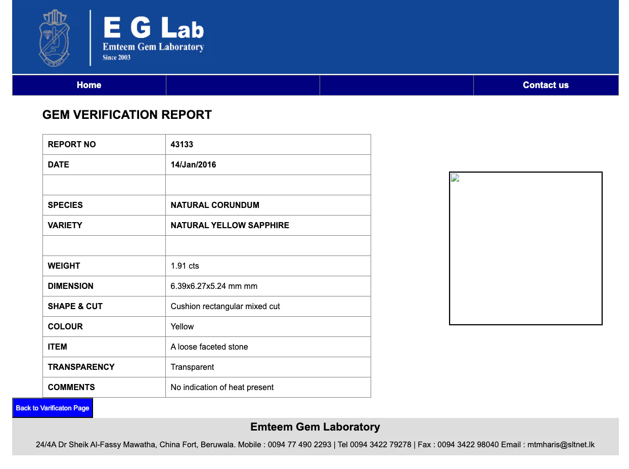 1.91 Carat Yellow Sapphire - EGL - Image 3