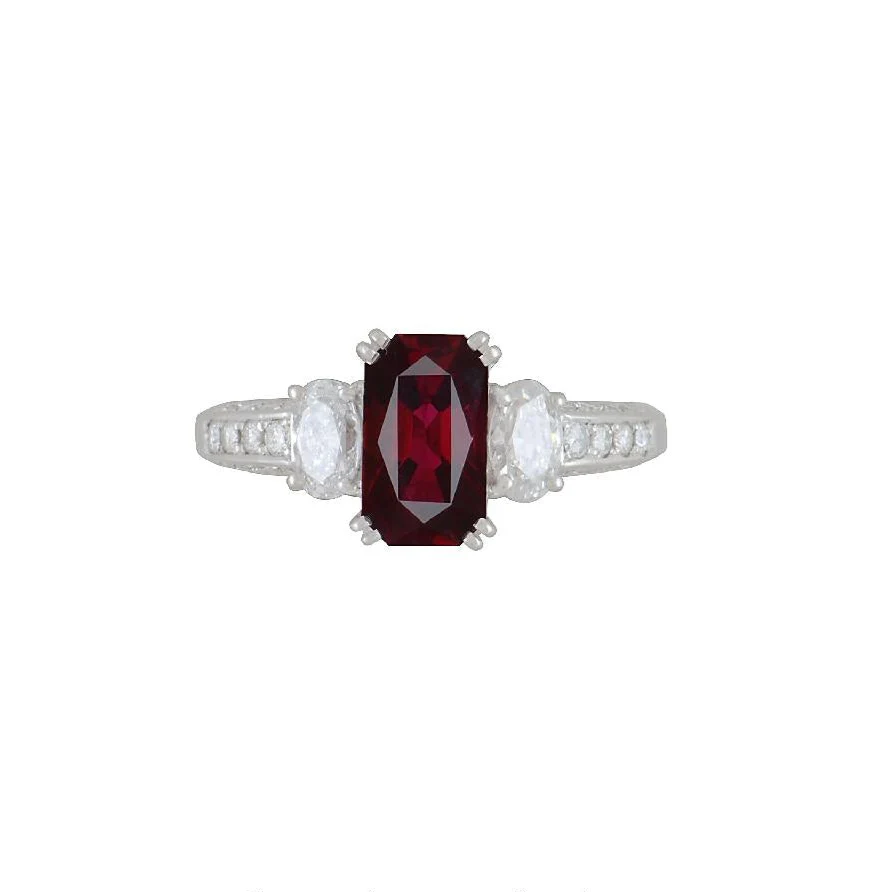 1.93 Carat Burma Ruby and Diamond Ring- GIA - Image 3