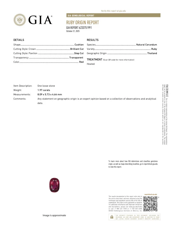 1.97 Carat Ruby - GIA - Image 3