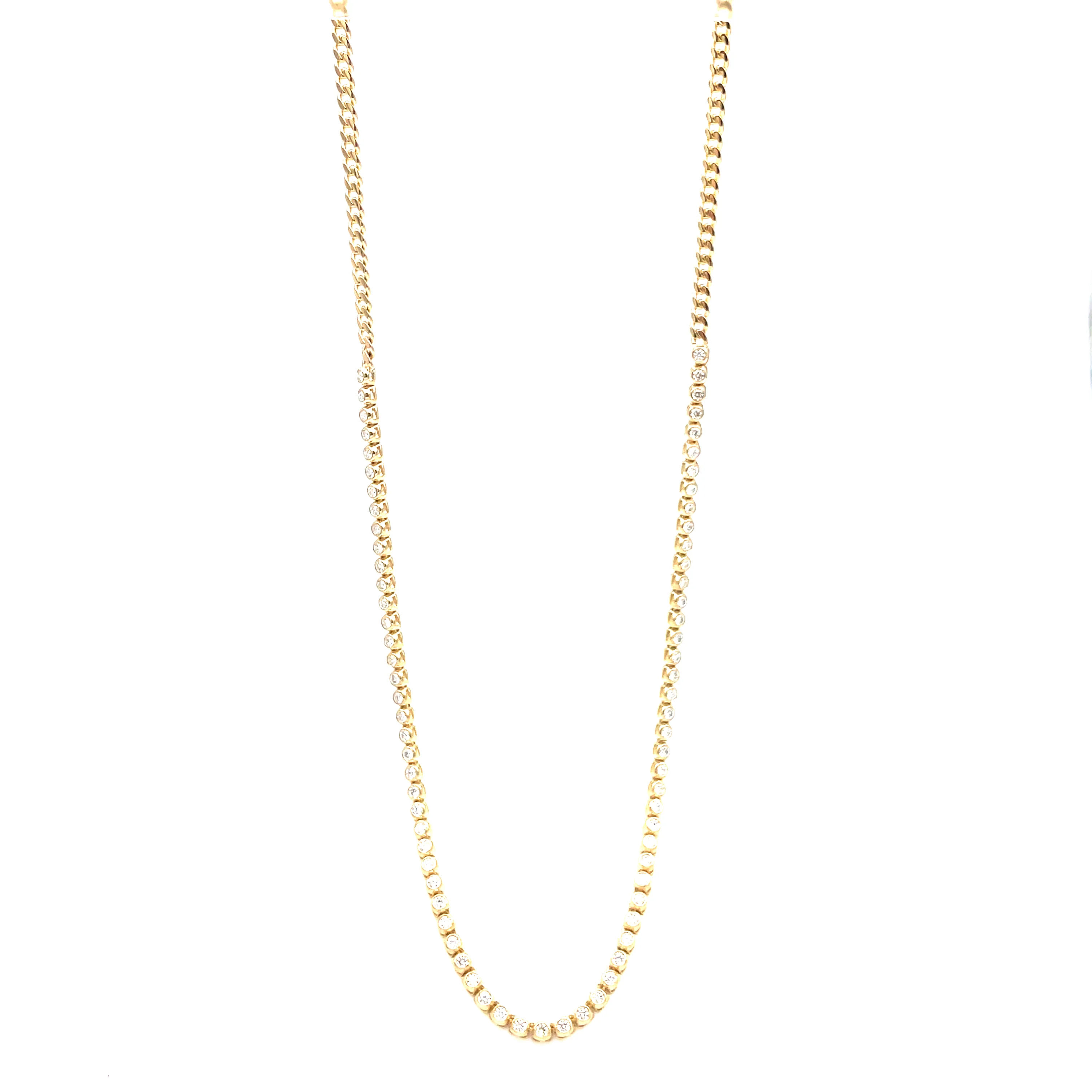 2.00 Carat Half Diamond/Half Cuban Necklace - Image 3