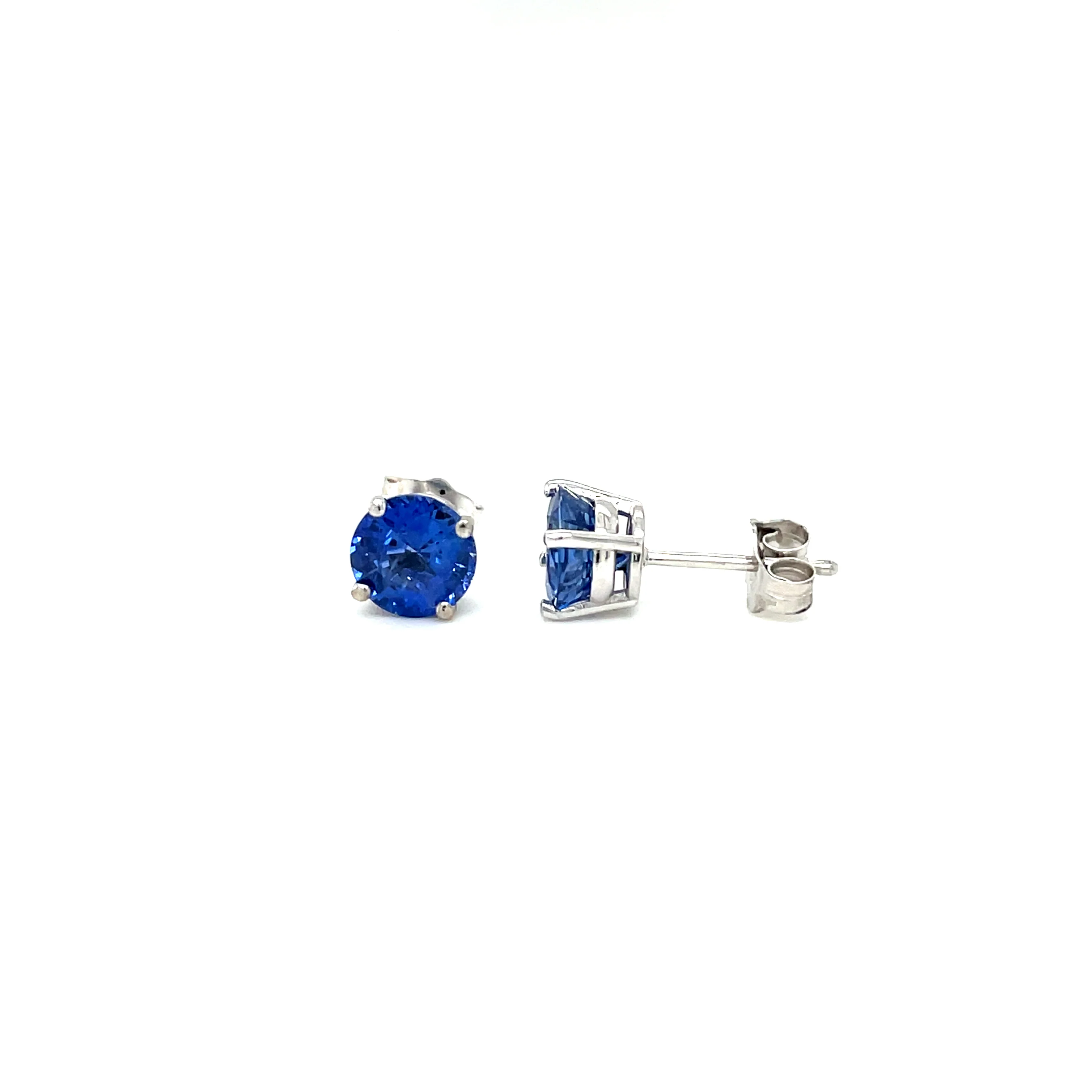 2.12 Carat Blue Sapphire Studs - Image 3