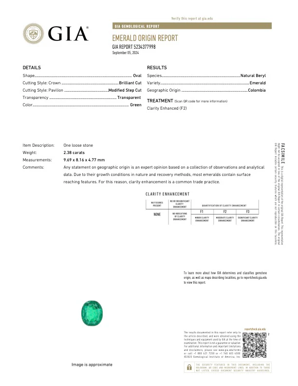 2.38 Carat Colombian Emerald - GIA - Image 4