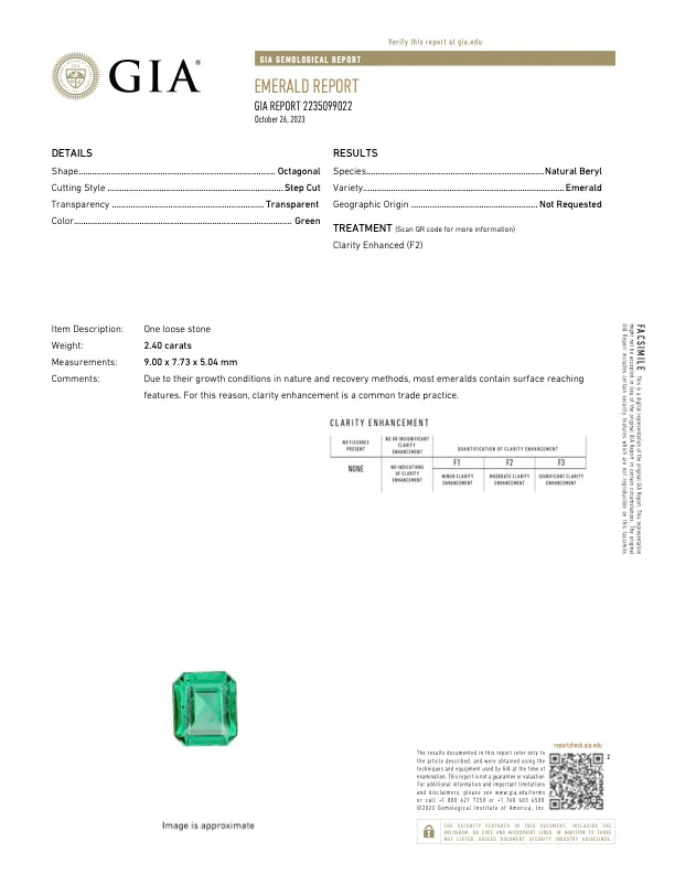 2.40 Carat Zambian Emerald - GIA - Image 3