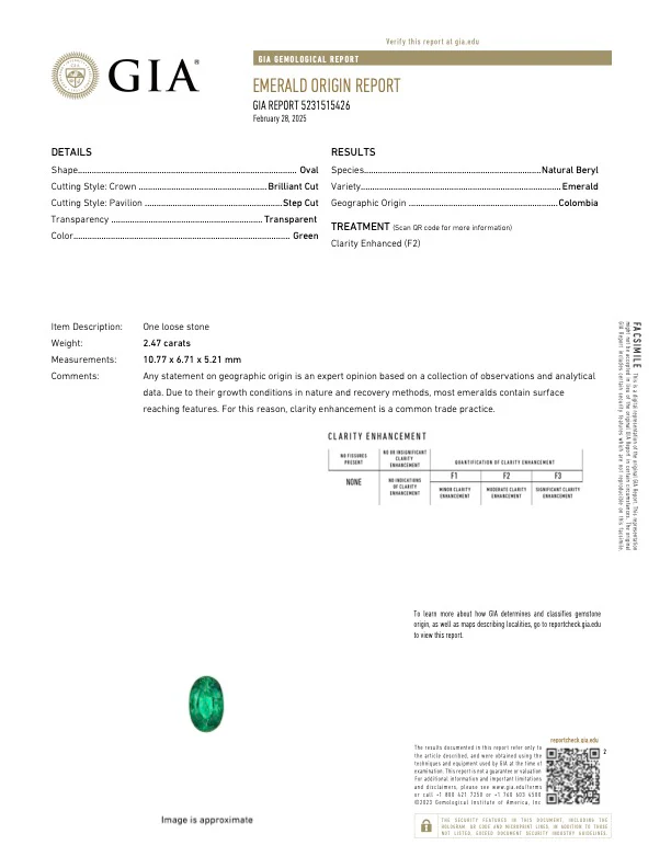 2.47 Carat Colombian Emerald - GIA - Image 3