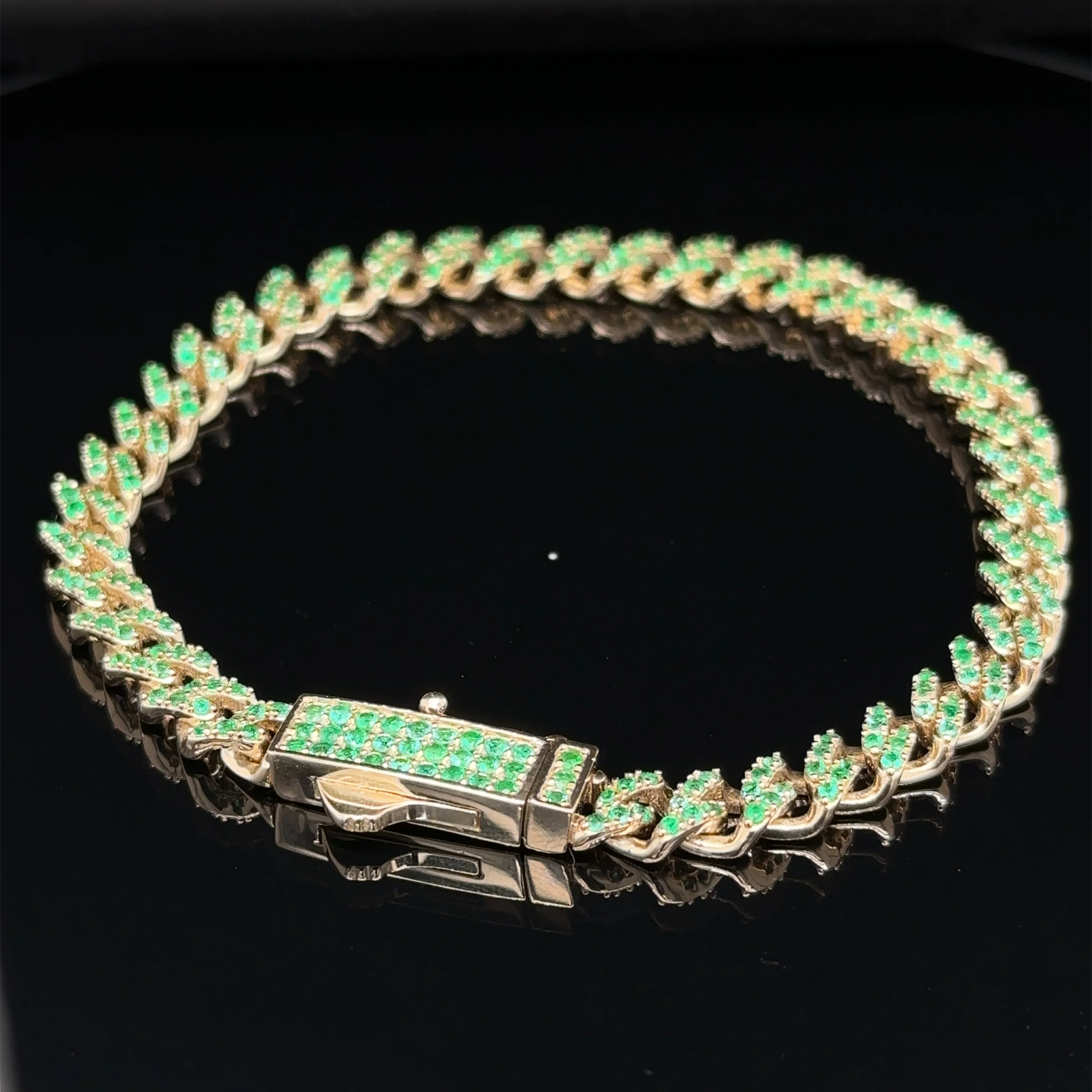 2.50 Carat Emerald Cuban Bracelet - Image 3