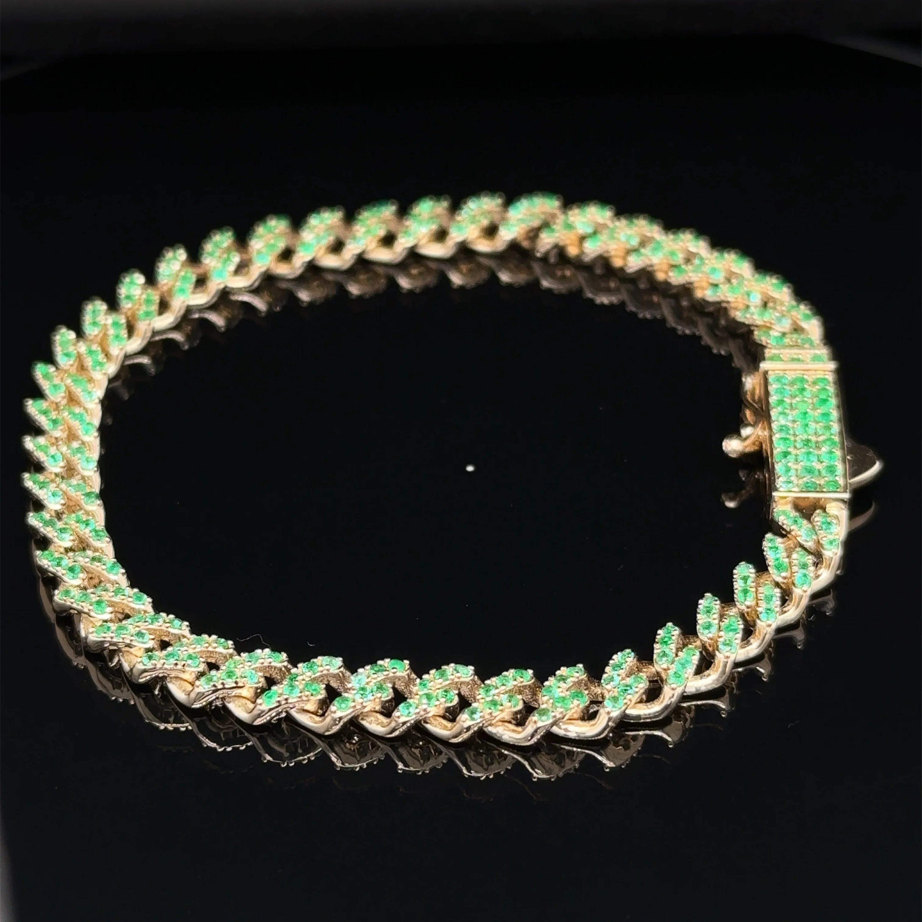 2.50 Carat Emerald Cuban Bracelet - Image 4