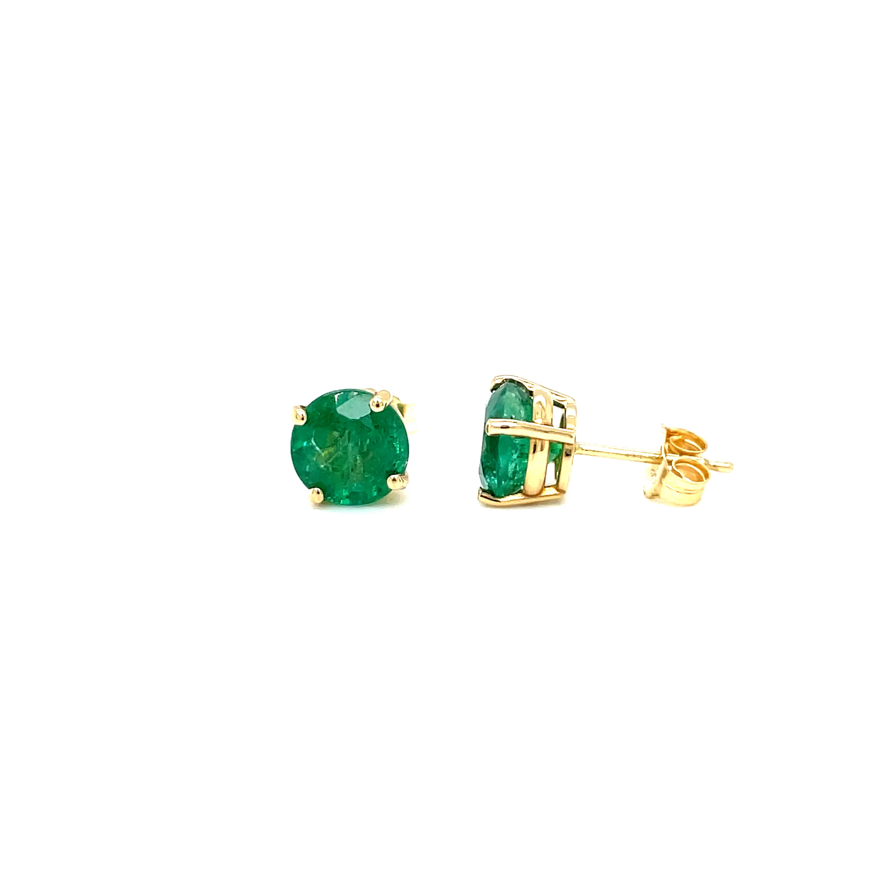 2.50 Carat Emerald Studs - Image 3