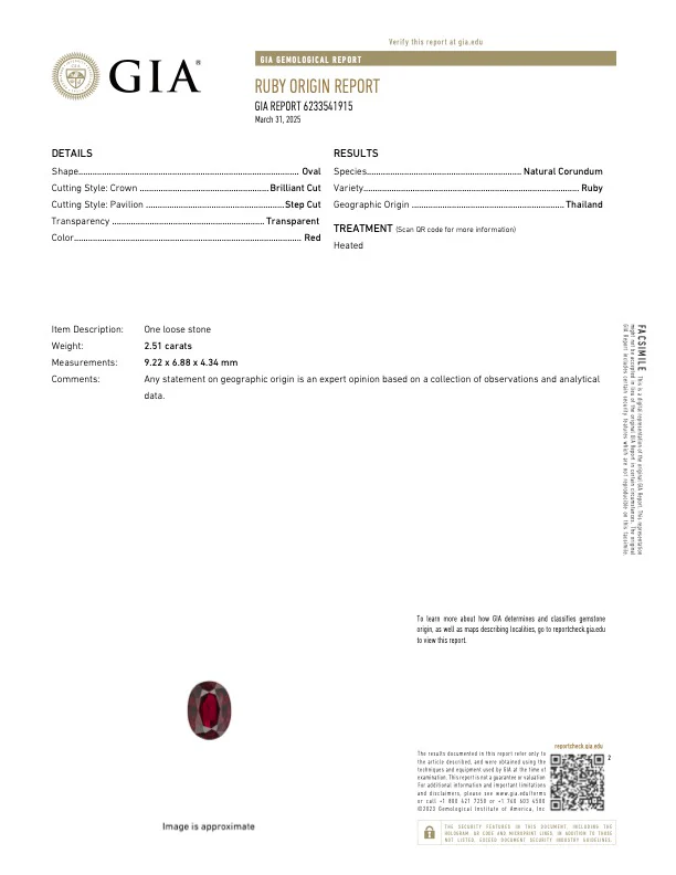 2.51 Carat Ruby - GIA - Image 3