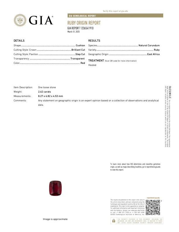 2.62 Carat Ruby - GIA - Image 3