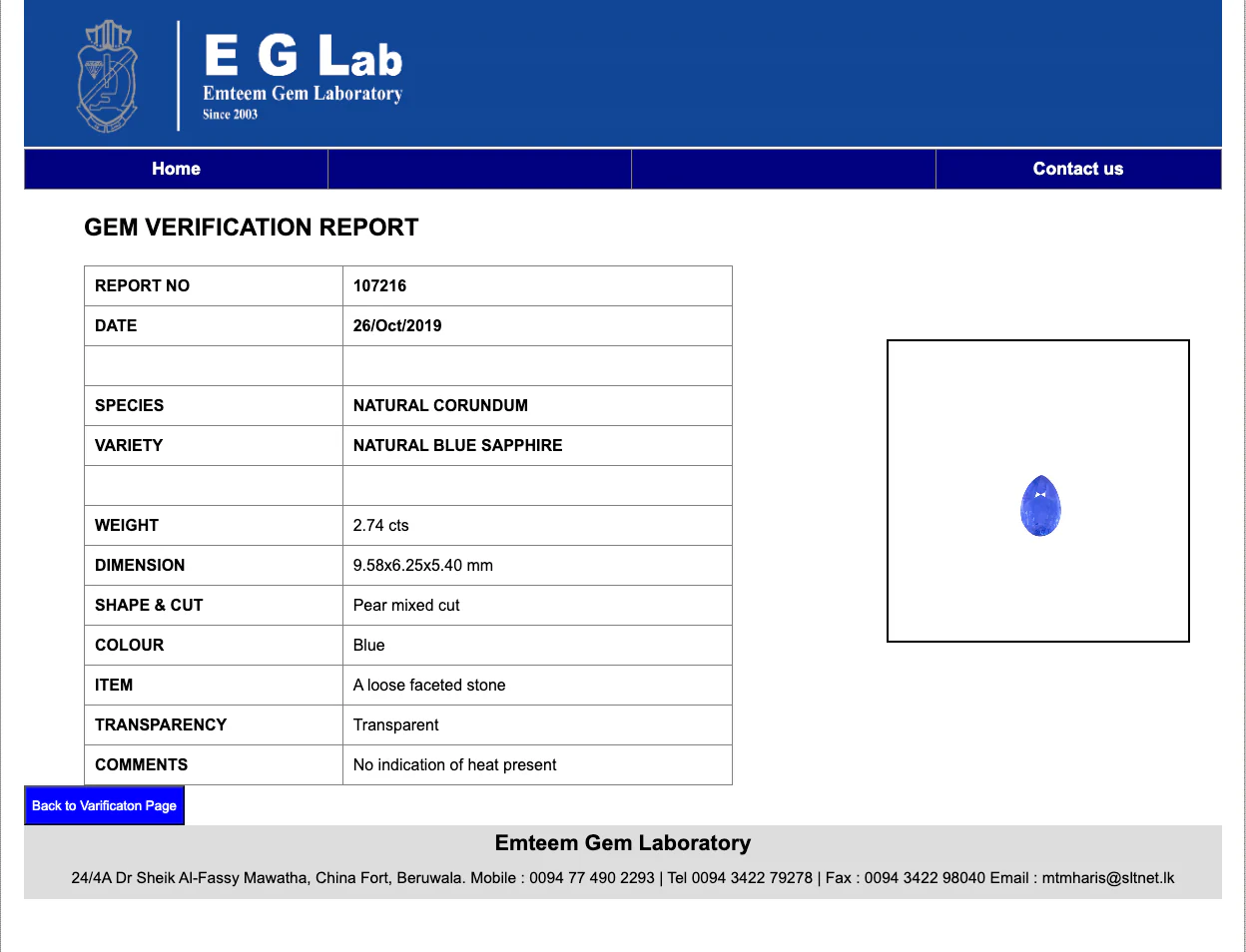 2.74 Carat No Heat Sapphire - EGL - Image 4