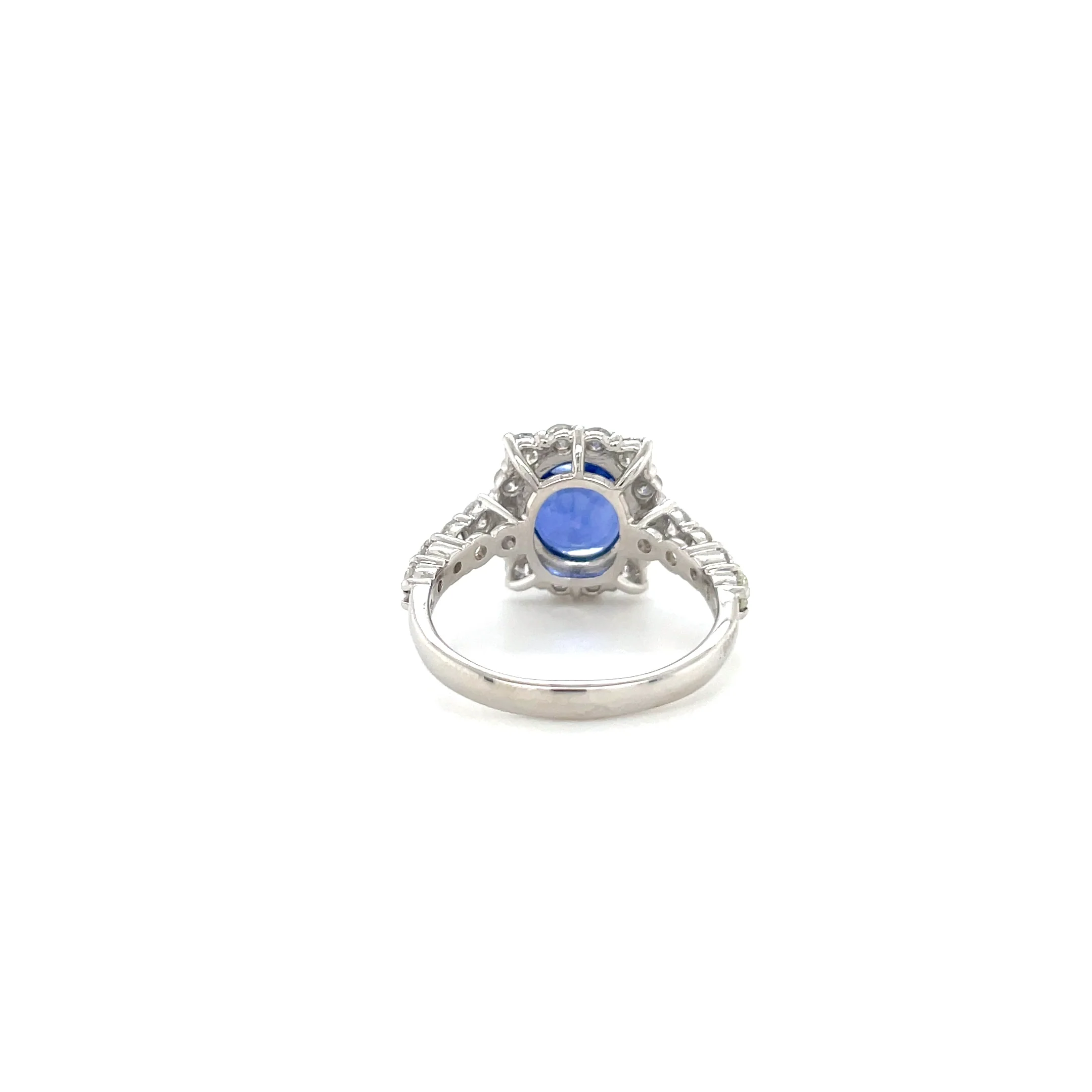 2.97 Carat Sapphire and Diamond Ring - AIGS - Image 3
