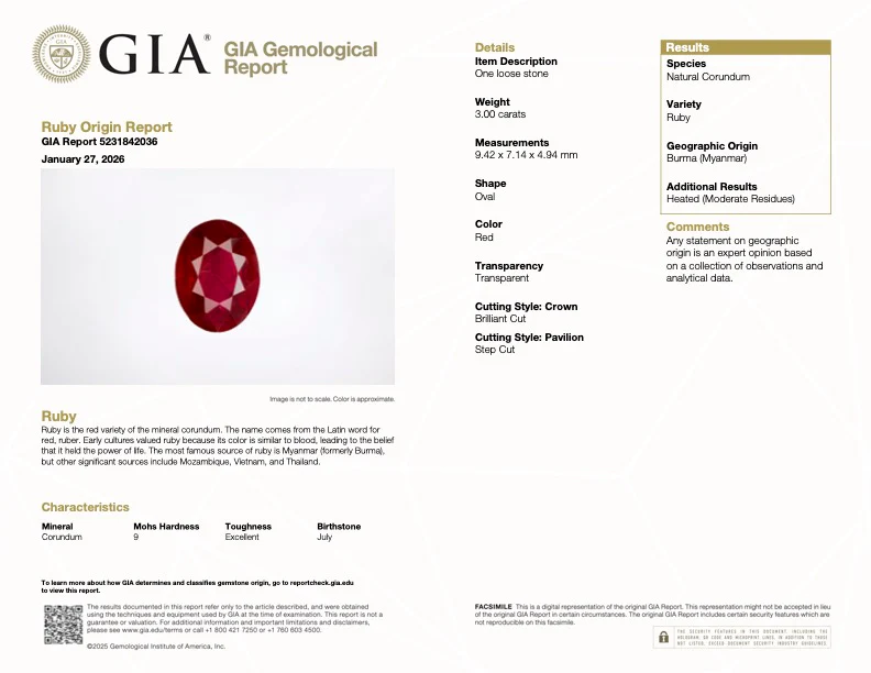 3.00 Carat Ruby - Burma - GIA - Image 2