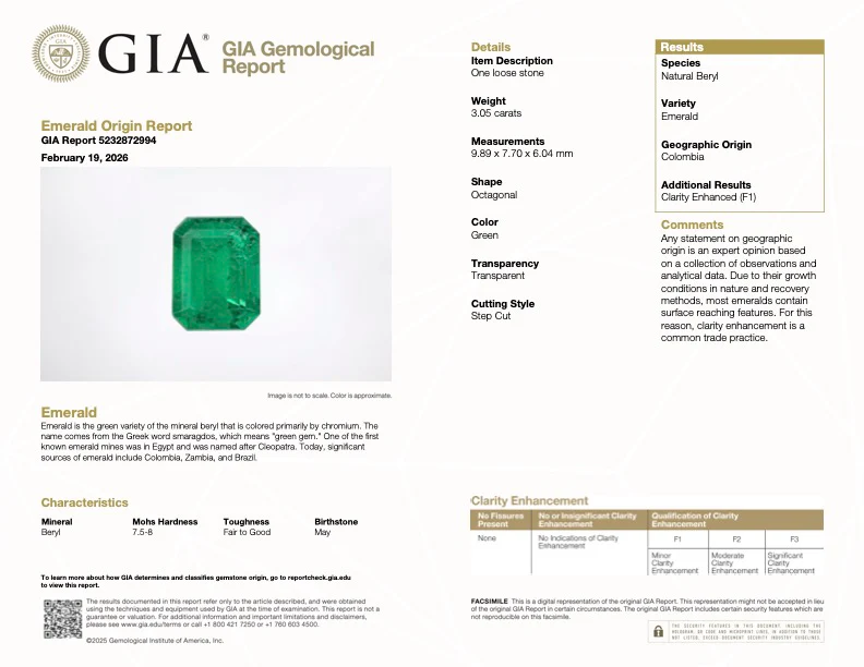 3.05 Carat Colombian Emerald - GIA - Image 2