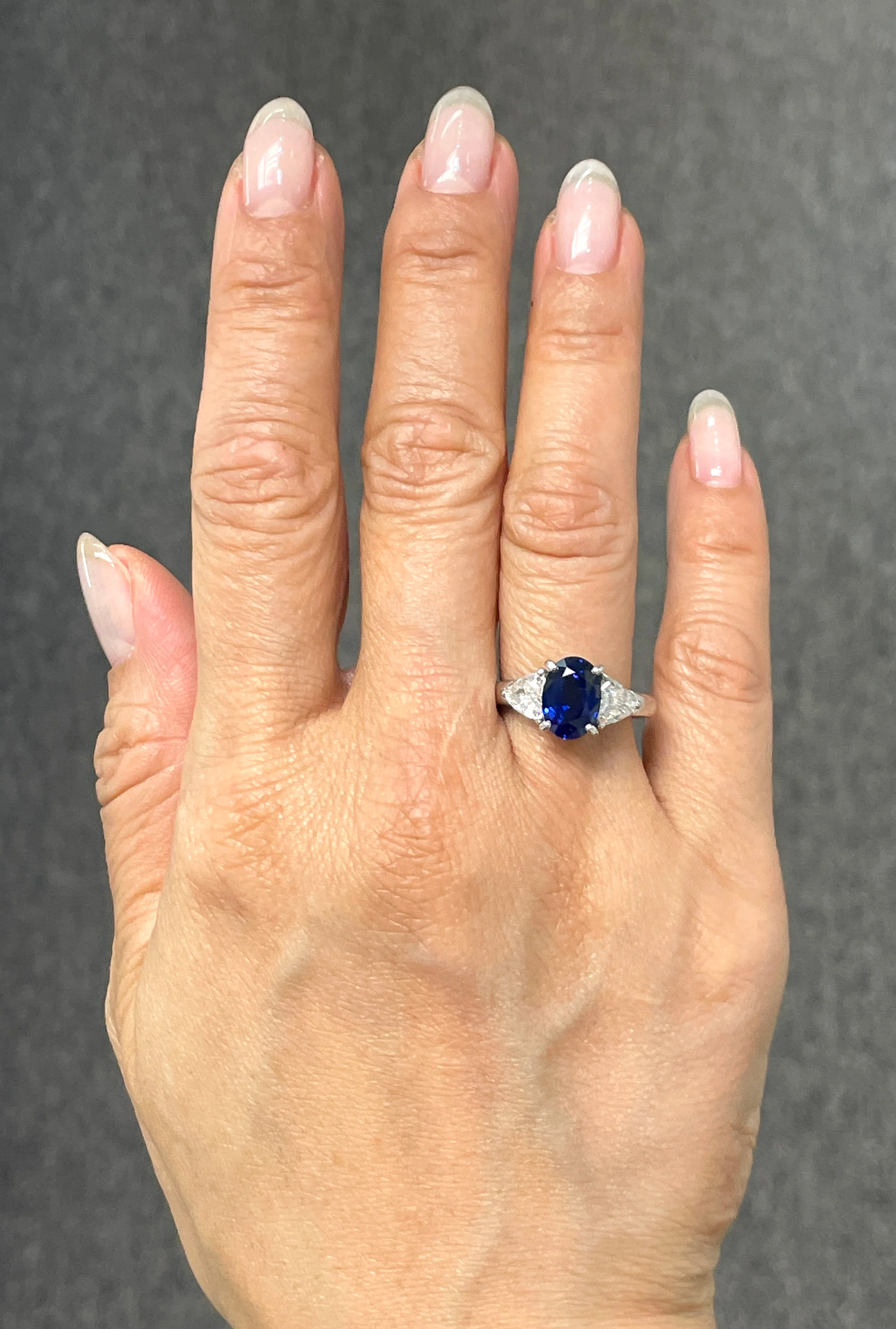 3.39 Carat Sapphire and Diamond Ring - Image 2