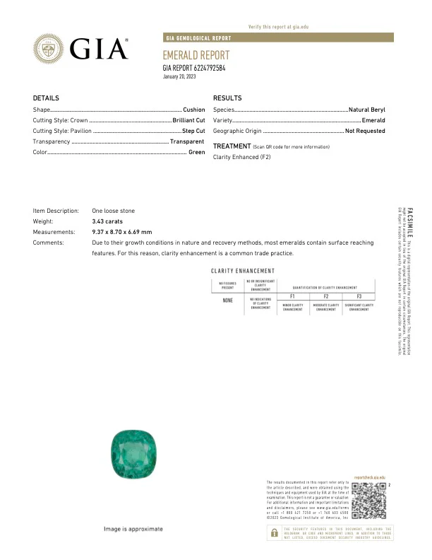 3.43 Carat Zambian Emerald - GIA - Image 3