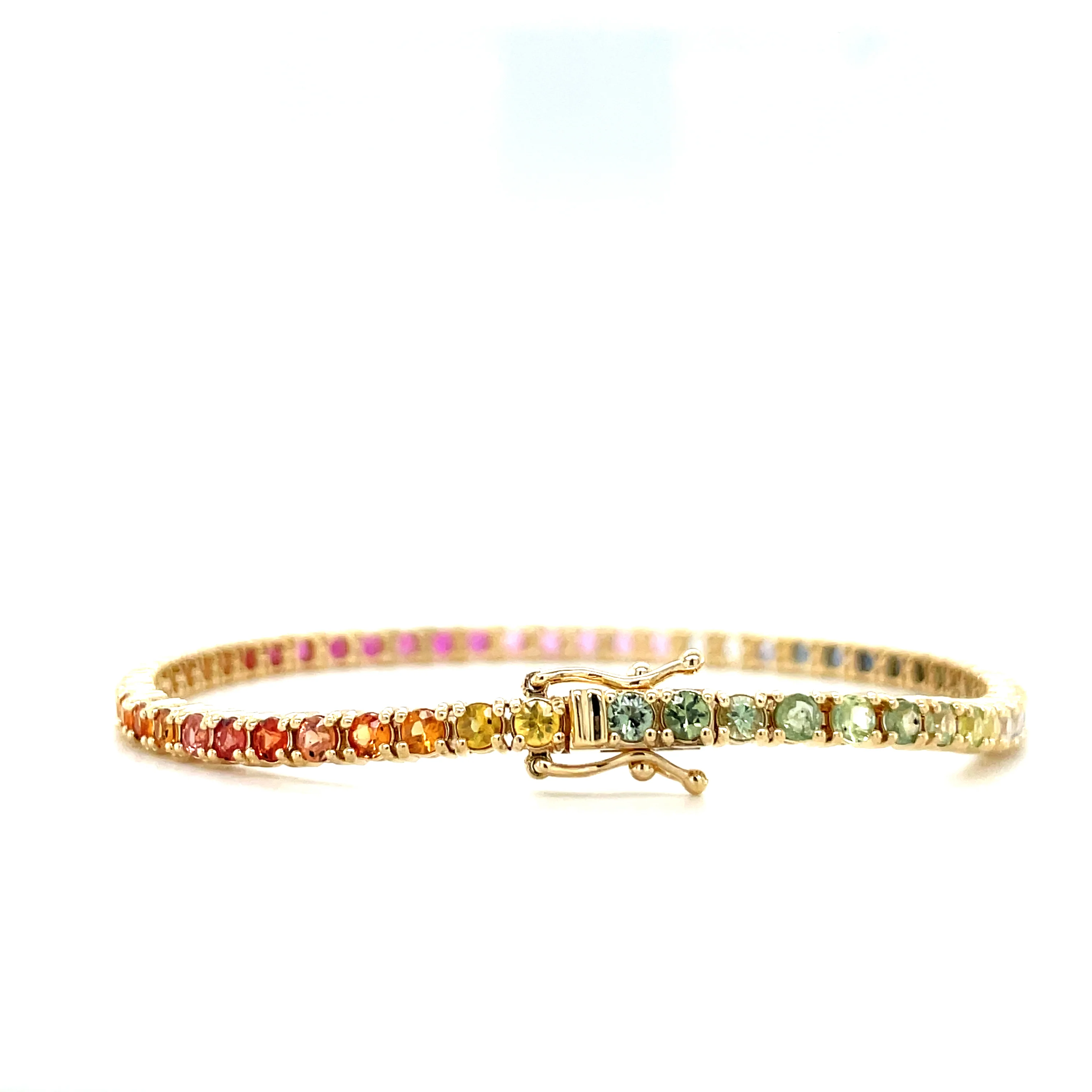 4.80 Carat Rainbow Ombre Sapphire Bracelet - Image 3