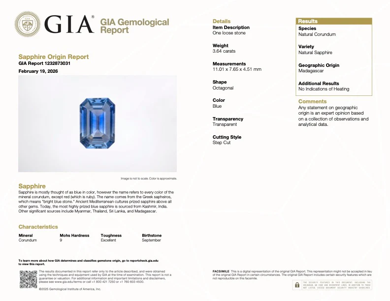 3.64 Carat Bi-Color No Heat Sapphire - GIA - Image 2