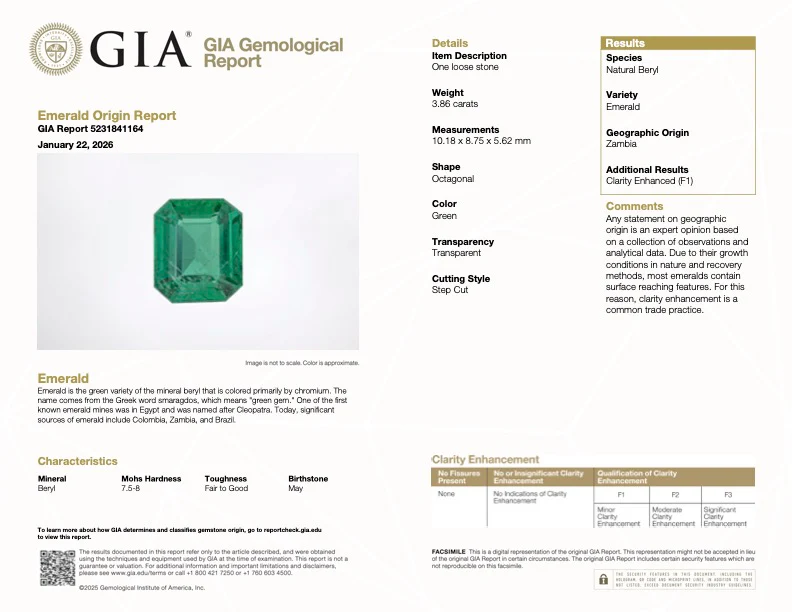 3.86 Carat Emerald - Zambia - GIA - Image 2