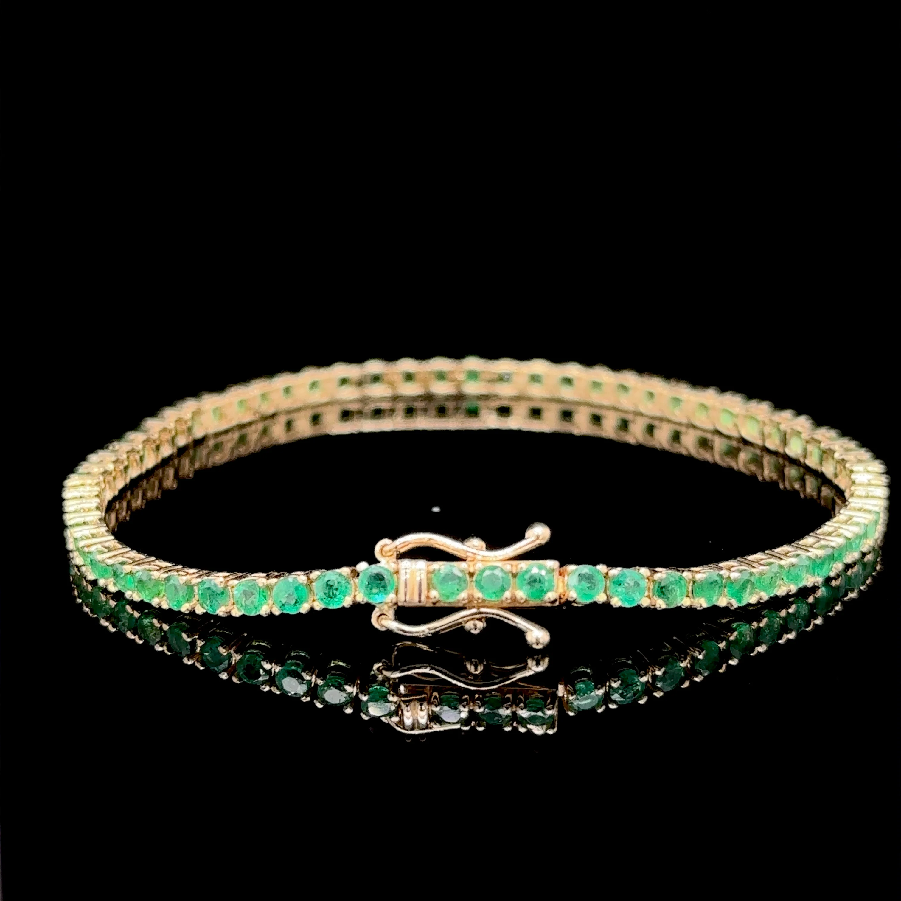 4.00 Carat Emerald Tennis Bracelet - Image 4