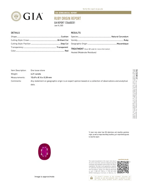 4.21 Carat Ruby - GIA - Image 5