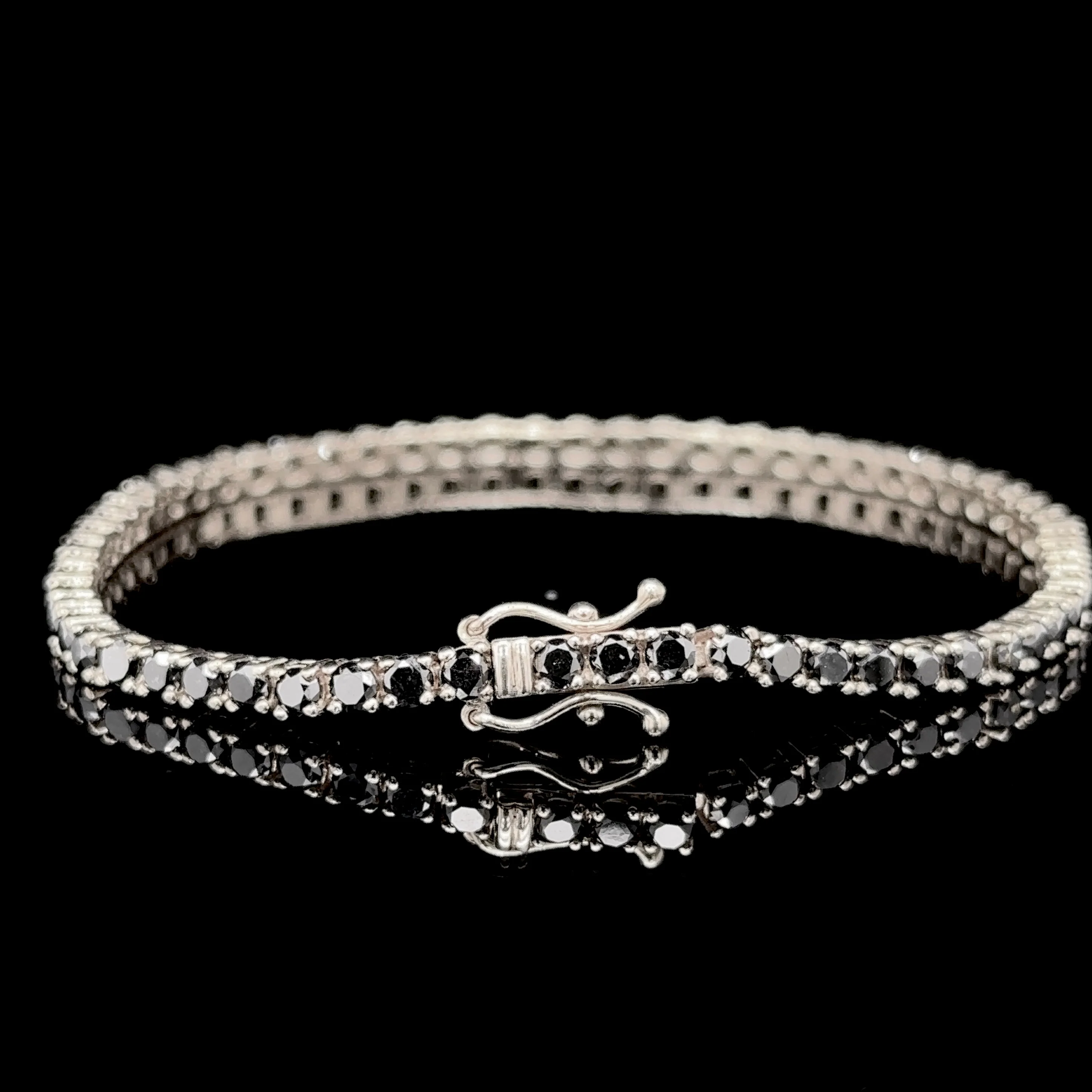 4.00 Carat Black Diamond Tennis Bracelet - Image 4
