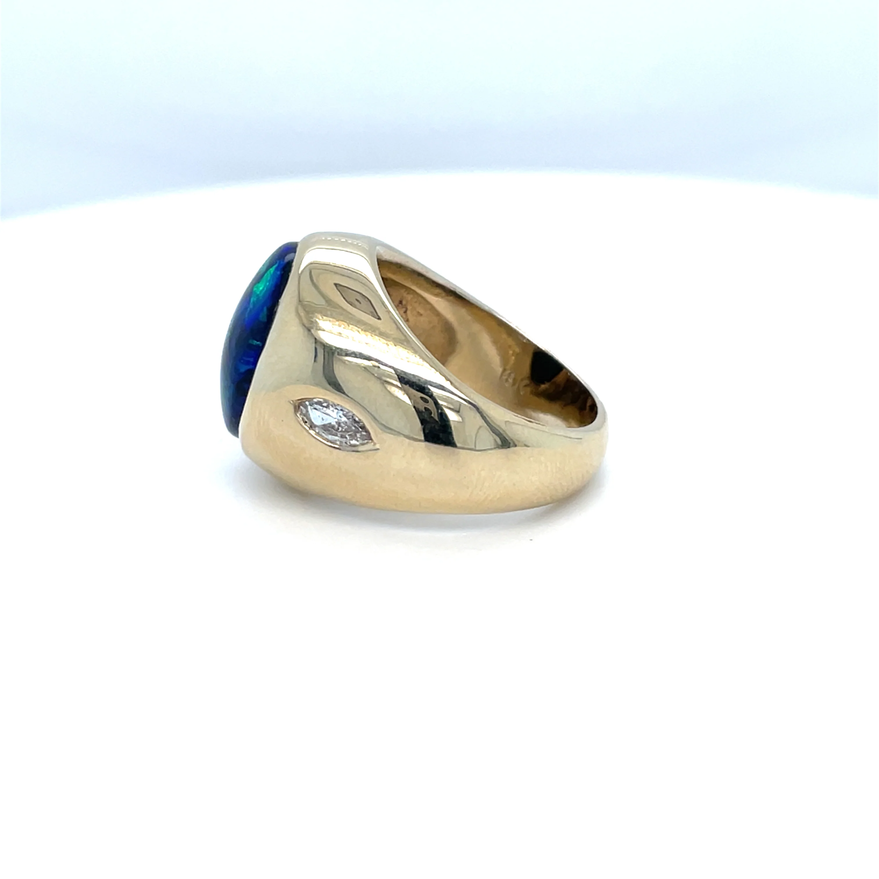5.60 Carat Black Opal Ring - Image 3