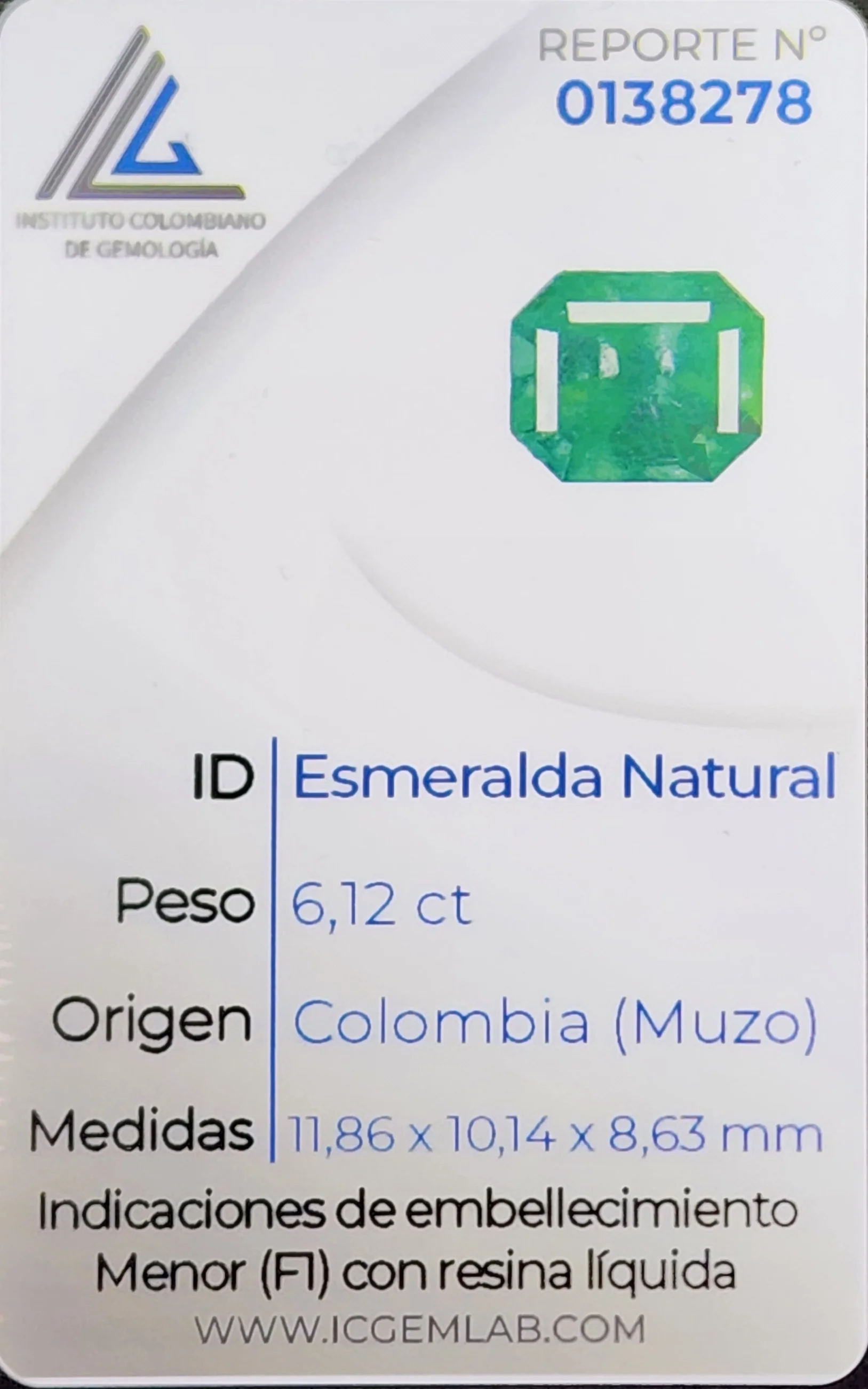 6.12 Carat Colombian Emerald - Image 3