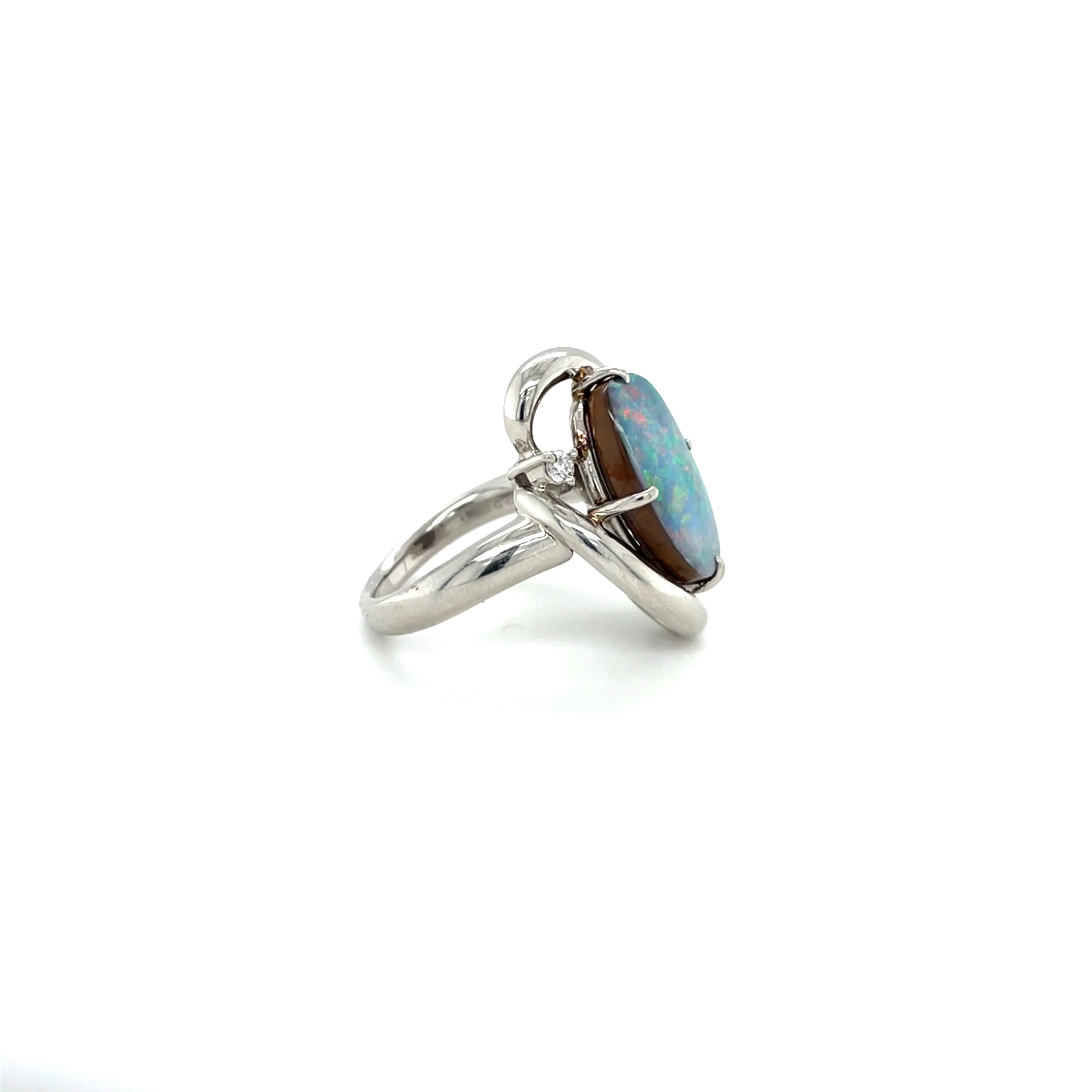 6.17 Carat Opal and Diamond Ring - Image 4