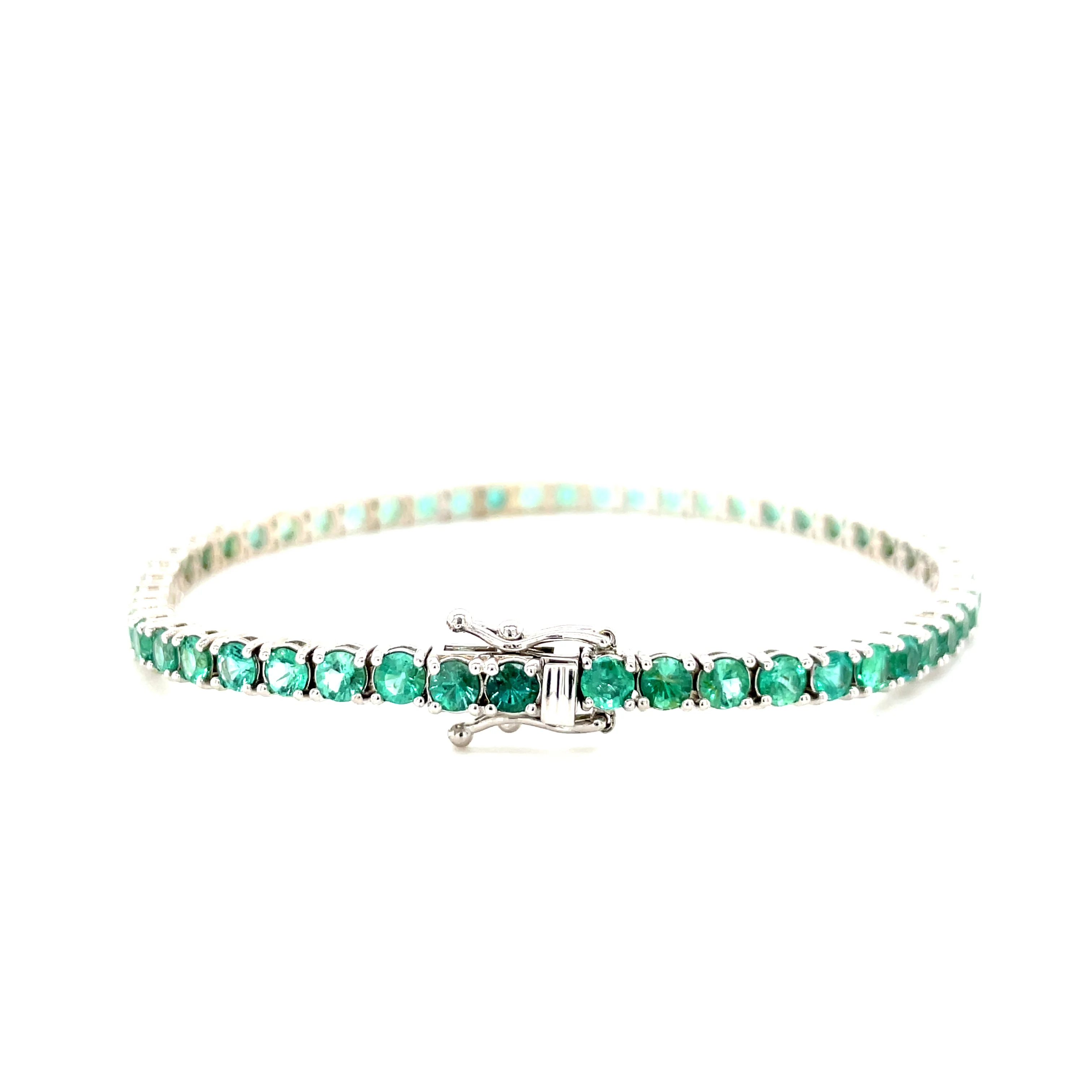 6.00 Carat Emerald Tennis Bracelet - Image 3