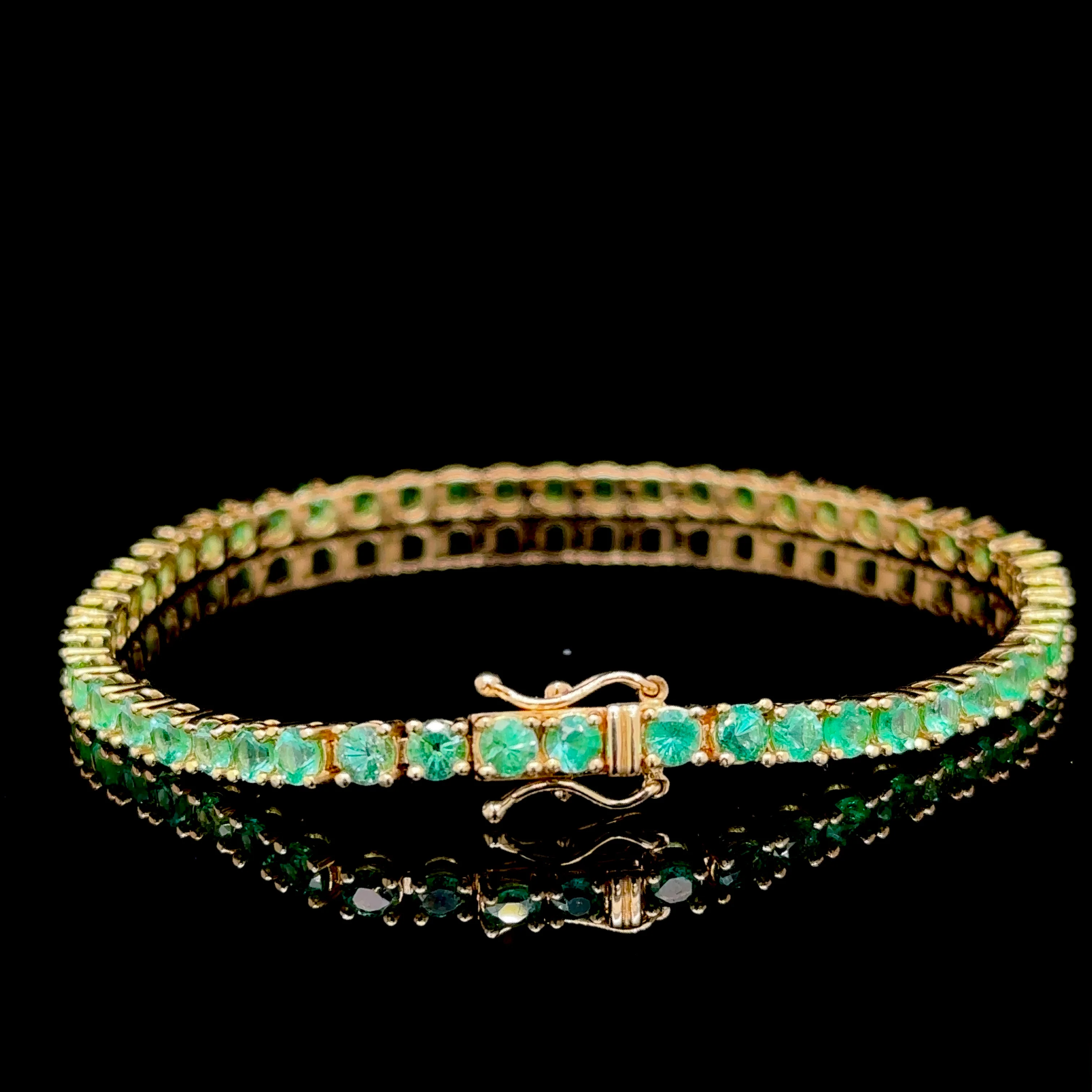 6.00 Carat Emerald Tennis Bracelet - Image 5