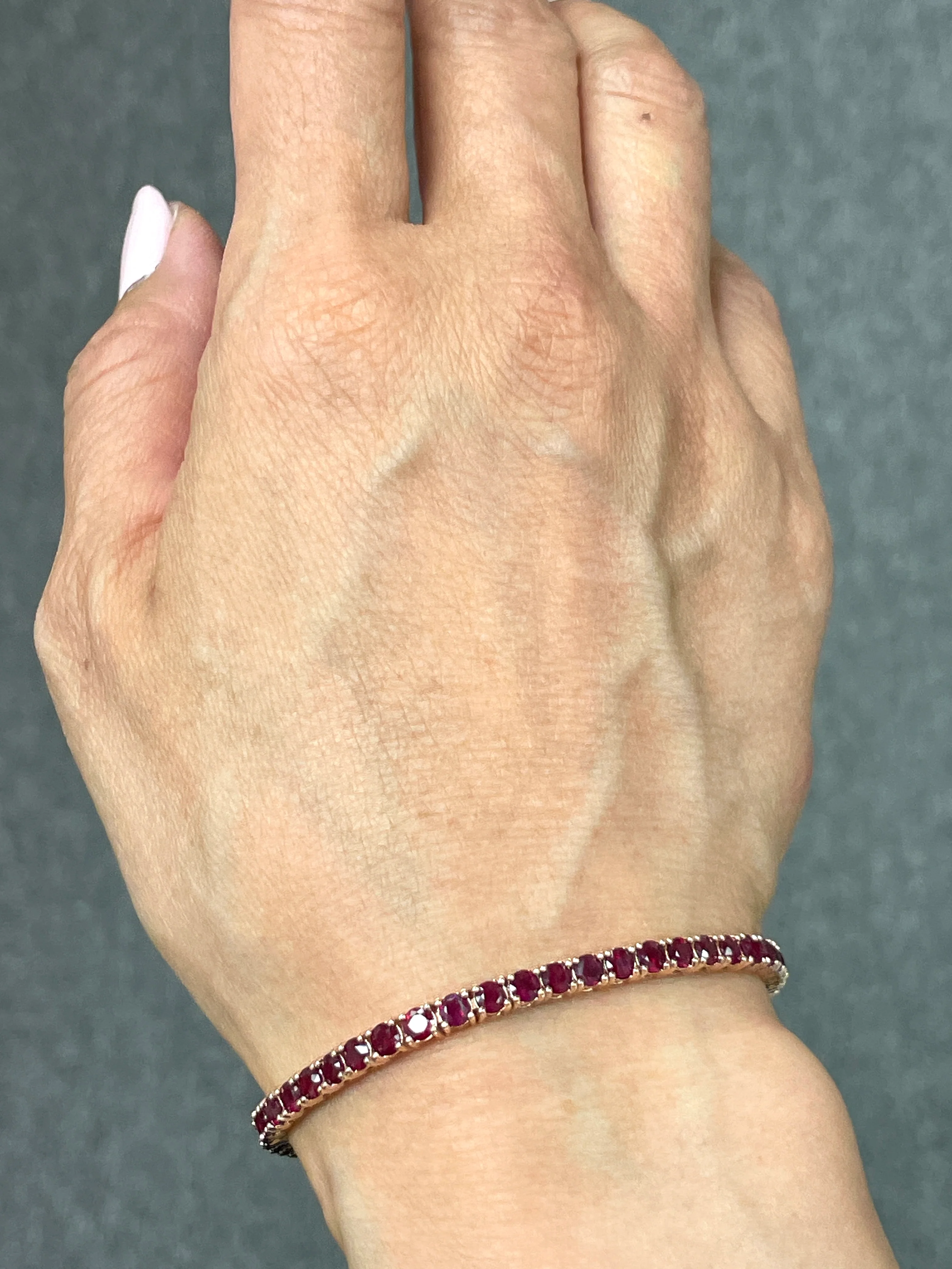 6.28 Carat Ruby Tennis Bracelet - Image 3