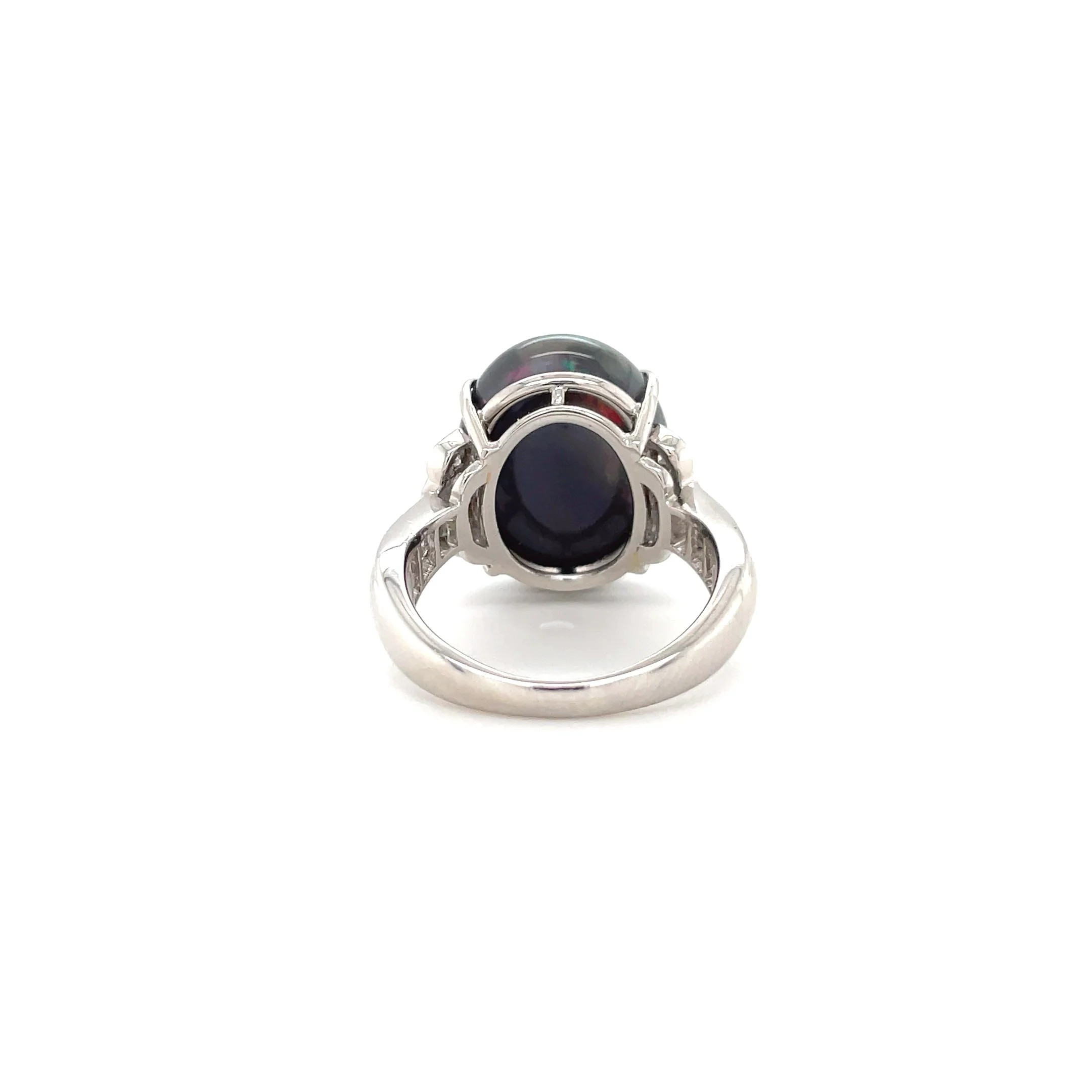 7.97 Carat Black Opal and Diamond Ring - Image 3