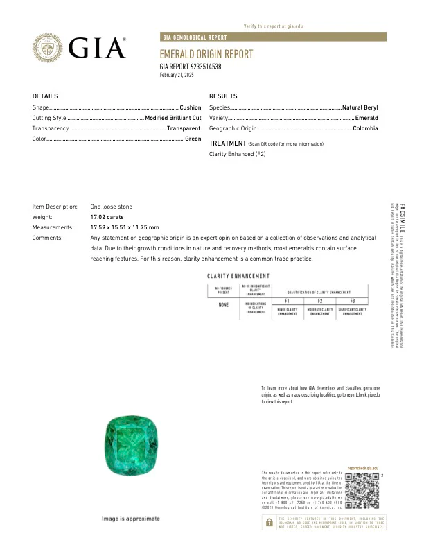 17.02 Carat Colombian Emerald and Diamond Ring - GIA - Image 3