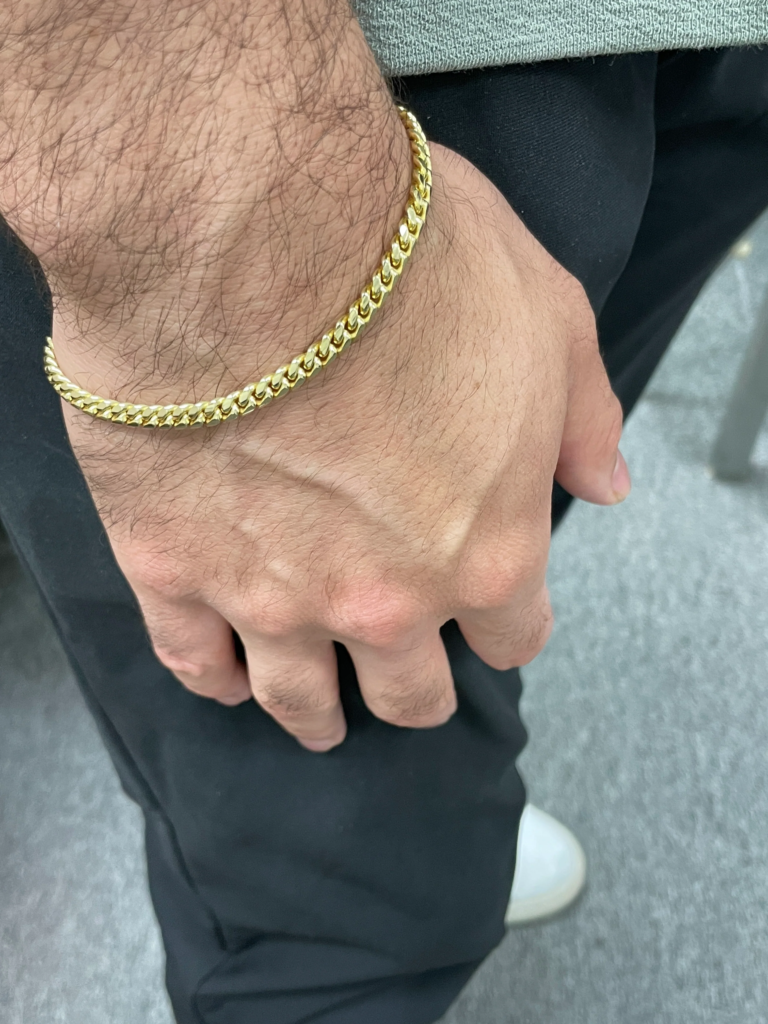 Solid 14k Gold Miami Cuban Bracelet - 5mm - Image 3