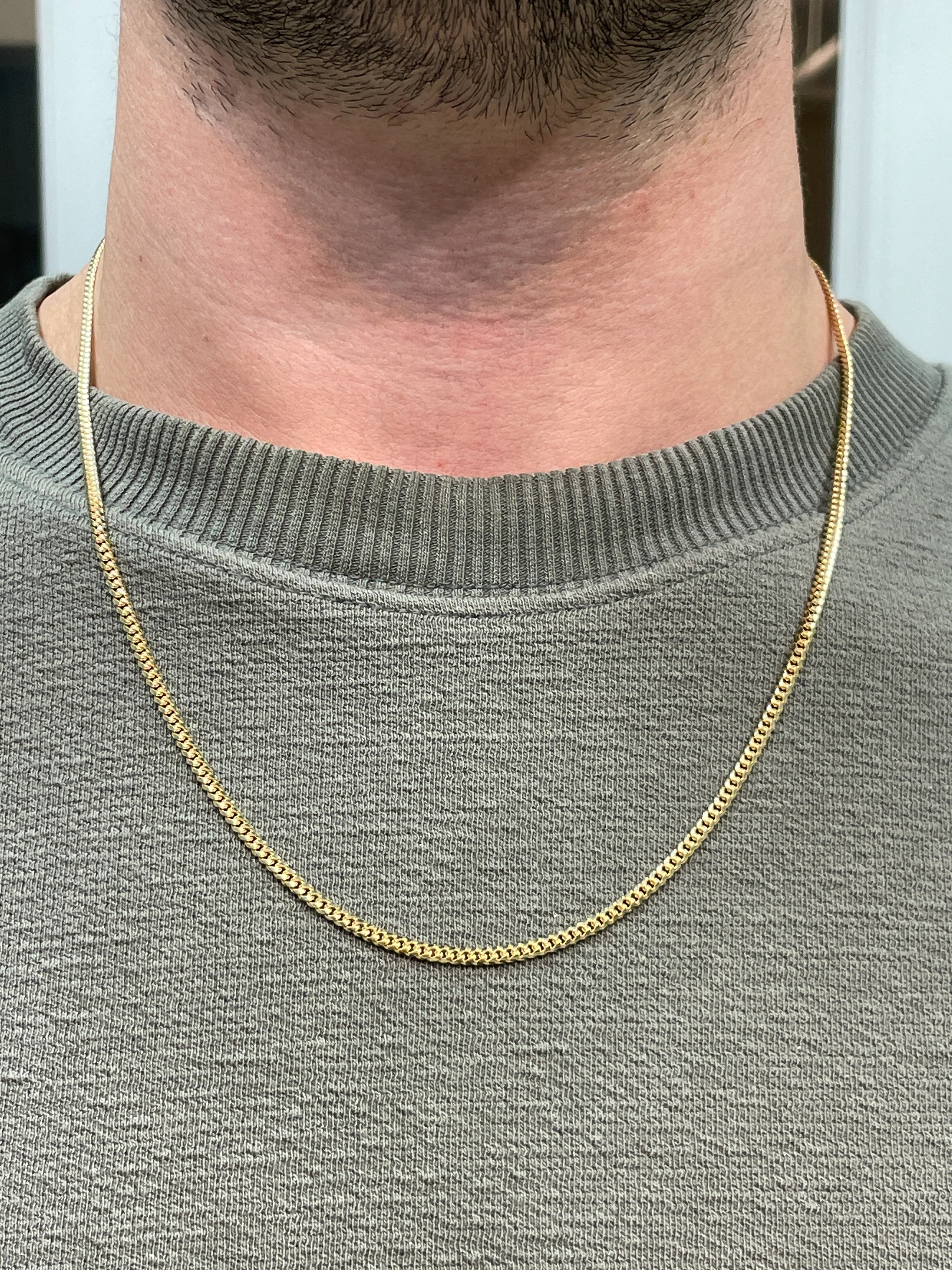 Solid 14k Gold Miami Cuban Chain Necklace - 2.6mm - Image 2