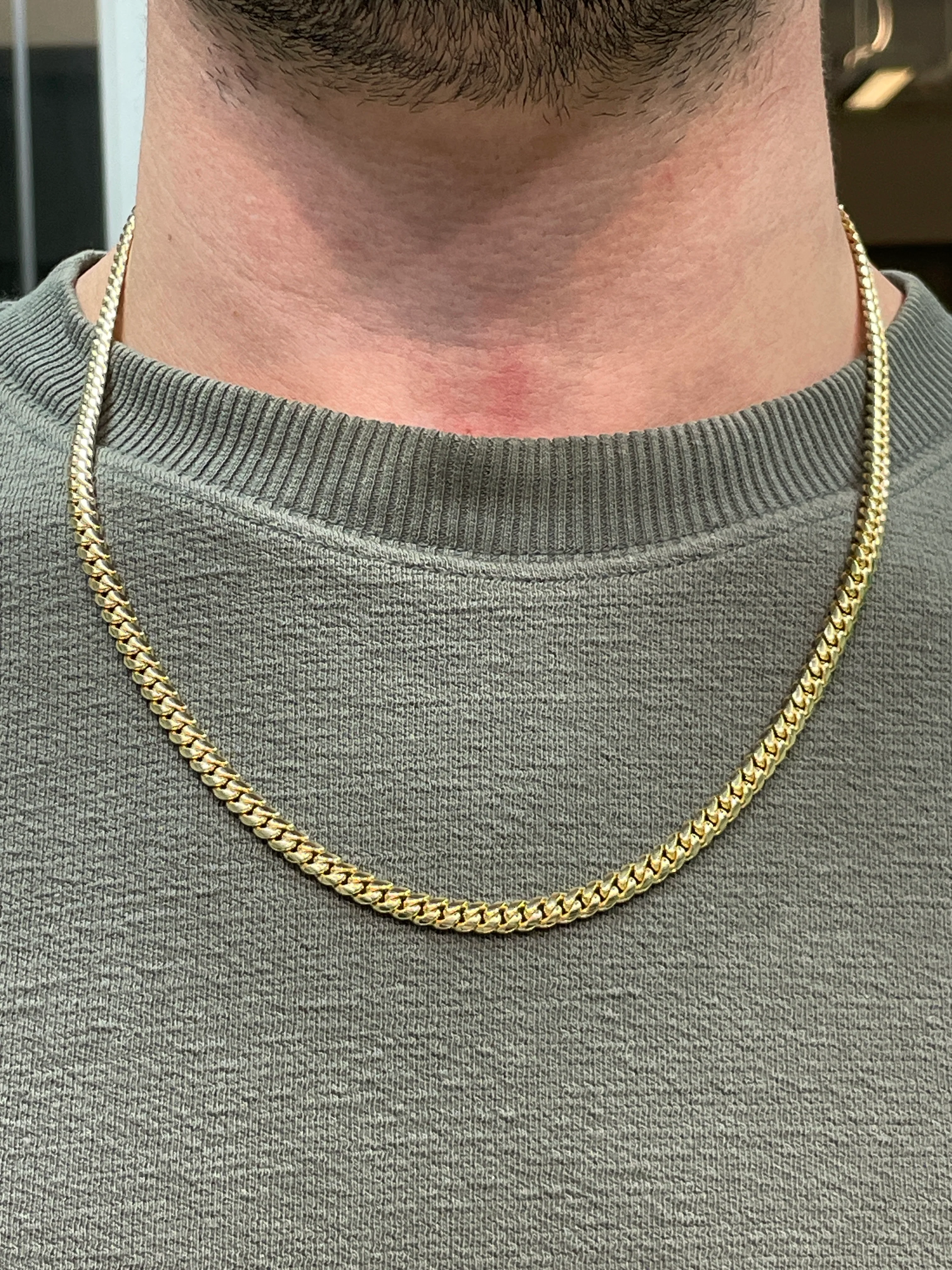 Solid 14k Gold Miami Cuban Chain Necklace - 5mm - Image 2